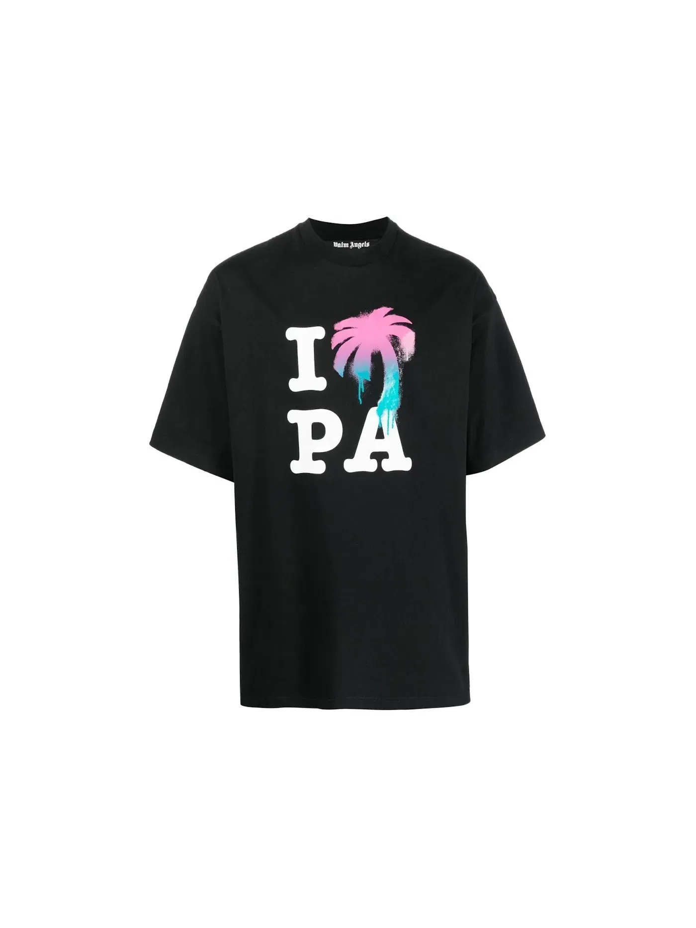 Детская футболка с принтом Palm Angels Classic I Love PA — изображение 1 из 1, черный