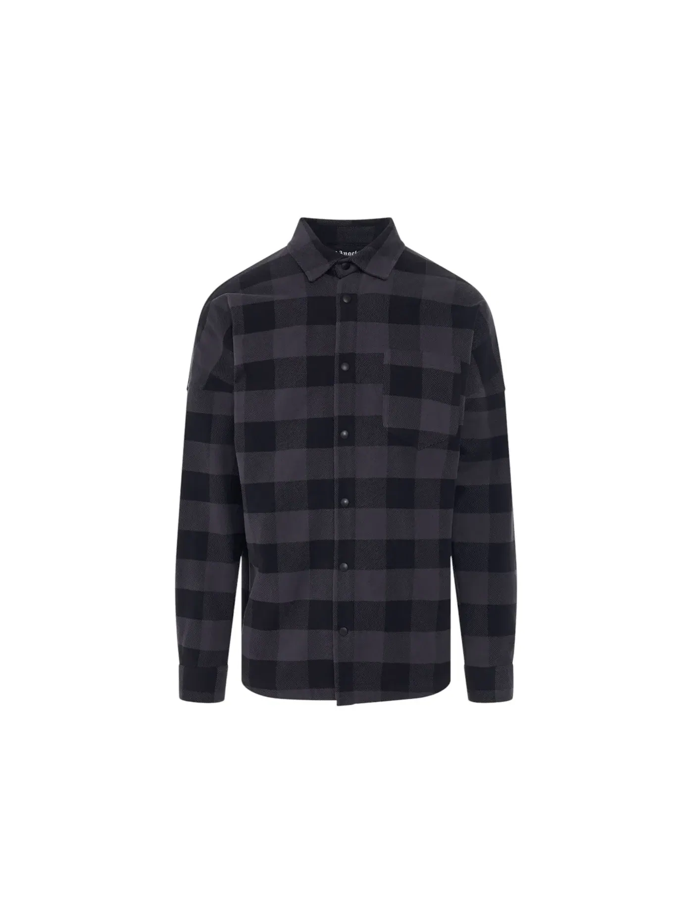 Мужская рубашка с принтом Overshirt Palm Angels — изображение 1 из 2, черный/белый