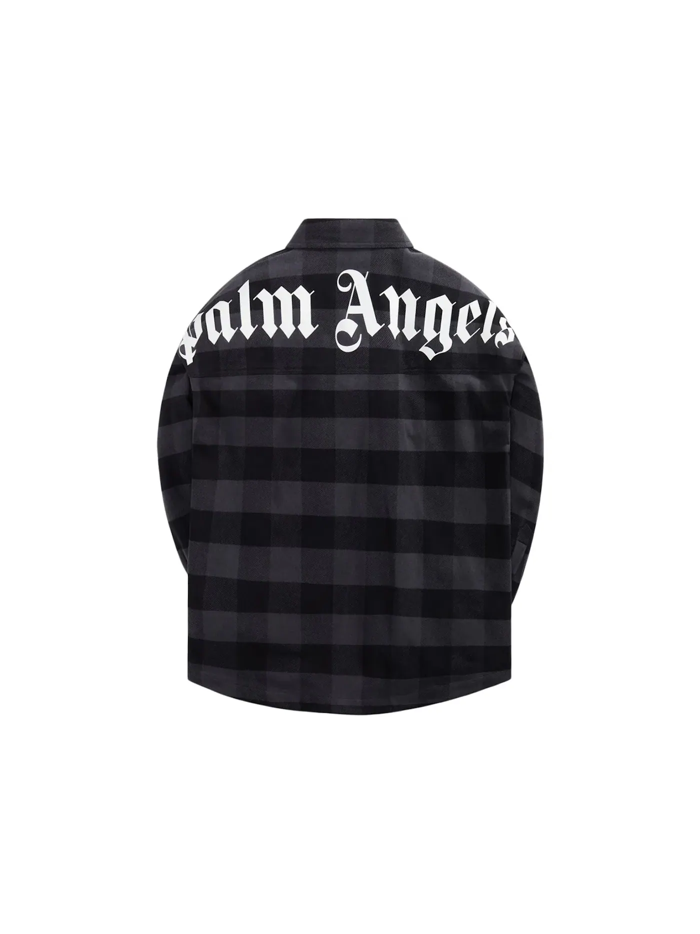 Мужская рубашка-овершерт с принтом Palm Angels Overshirt — изображение 2 из 2, черный/серый/белый