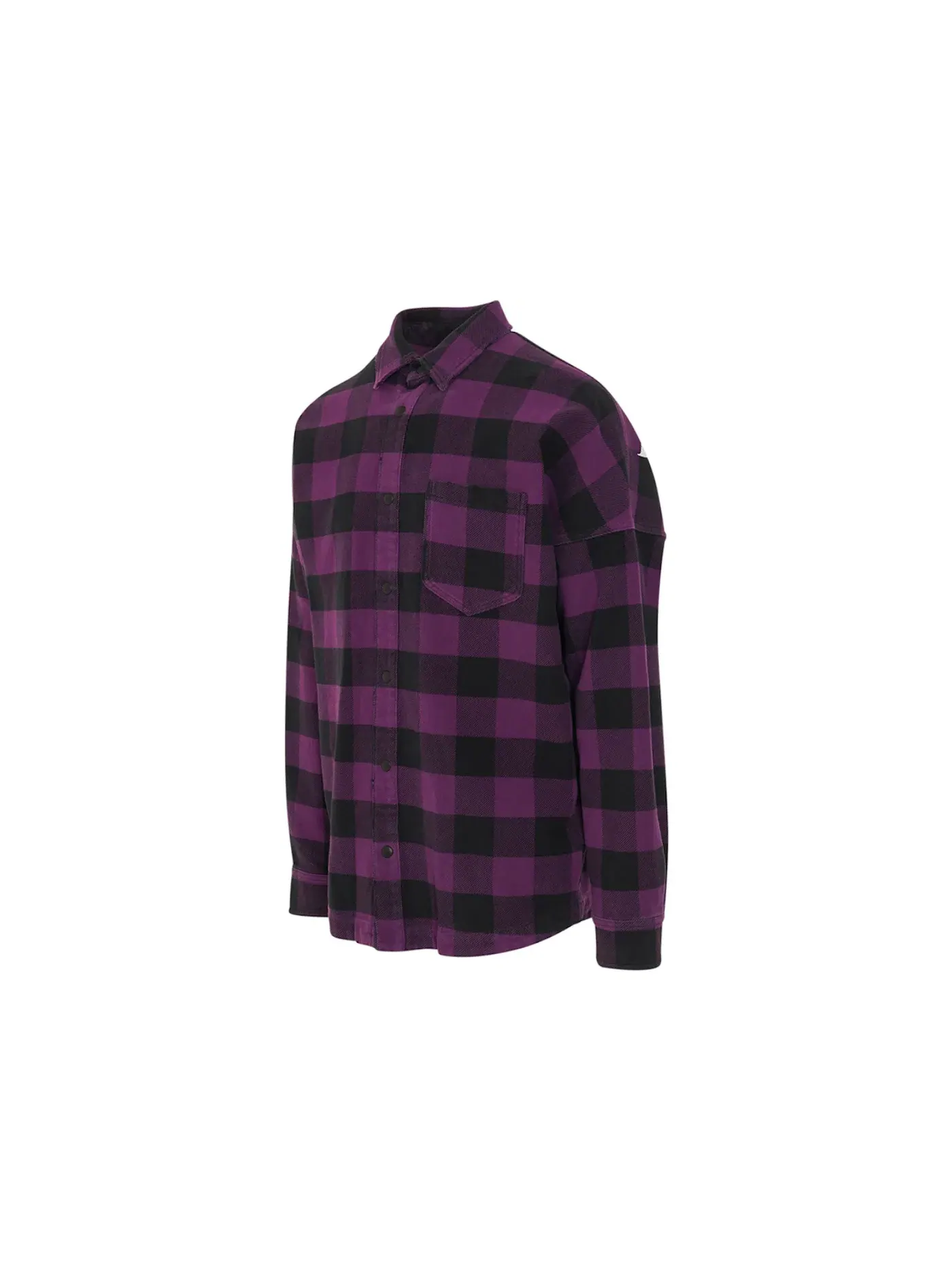 Мужская рубашка с принтом Overshirt Palm Angels — изображение 2 из 3, фиолетовый/белый