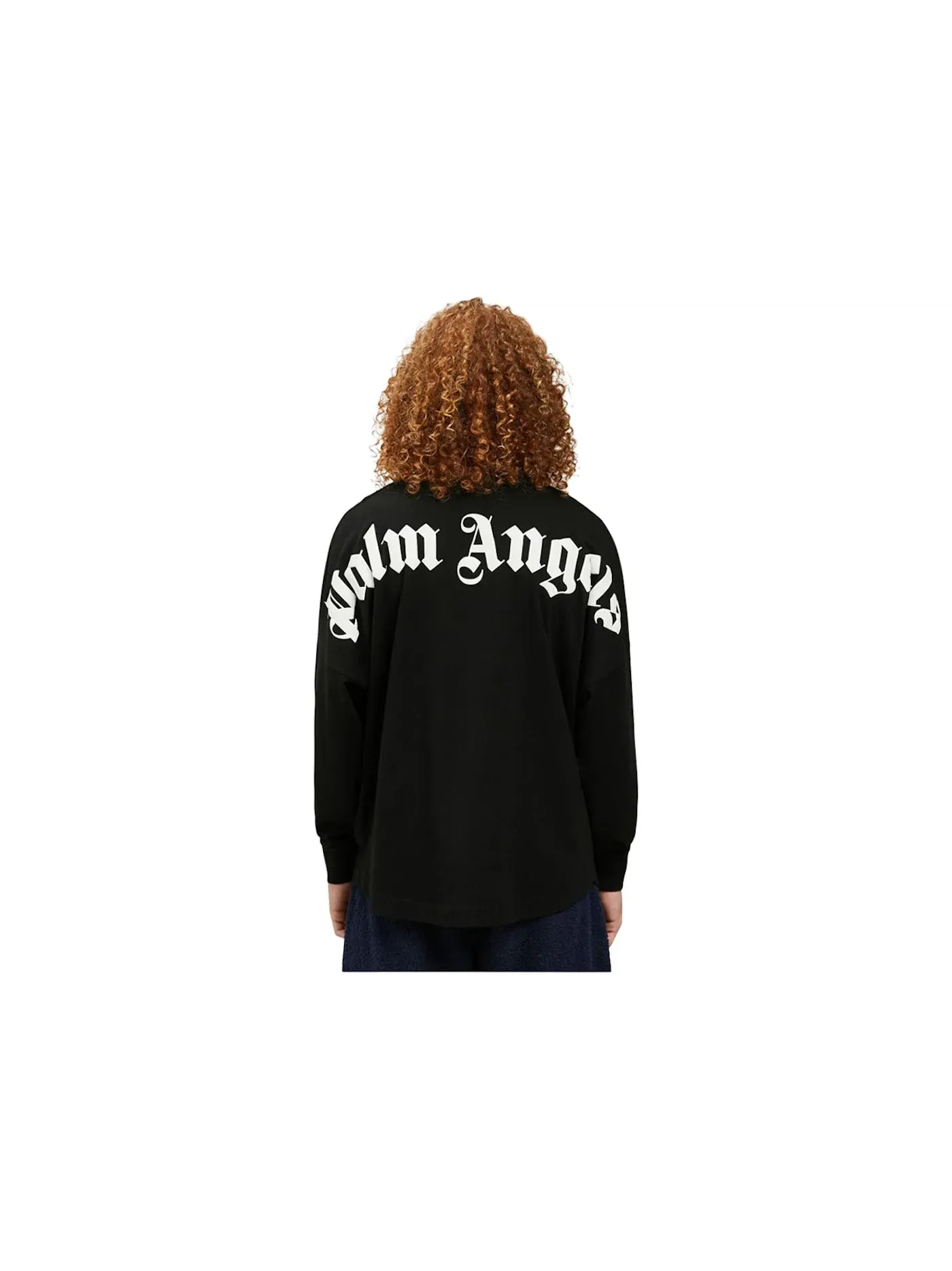 Мужская футболка с длинным рукавом Classic Logo Palm Angels — изображение 2 из 2, черный/белый