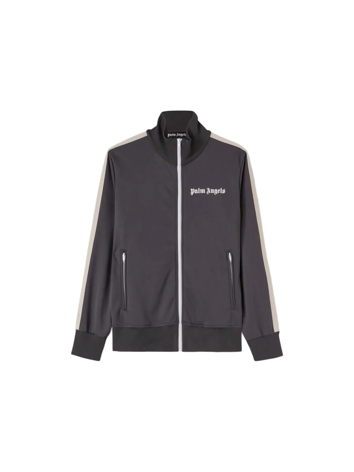 Мужская куртка с контрастными полосами Classic Track Jacket Palm Angels — изображение 1 из 1, темный серый белый