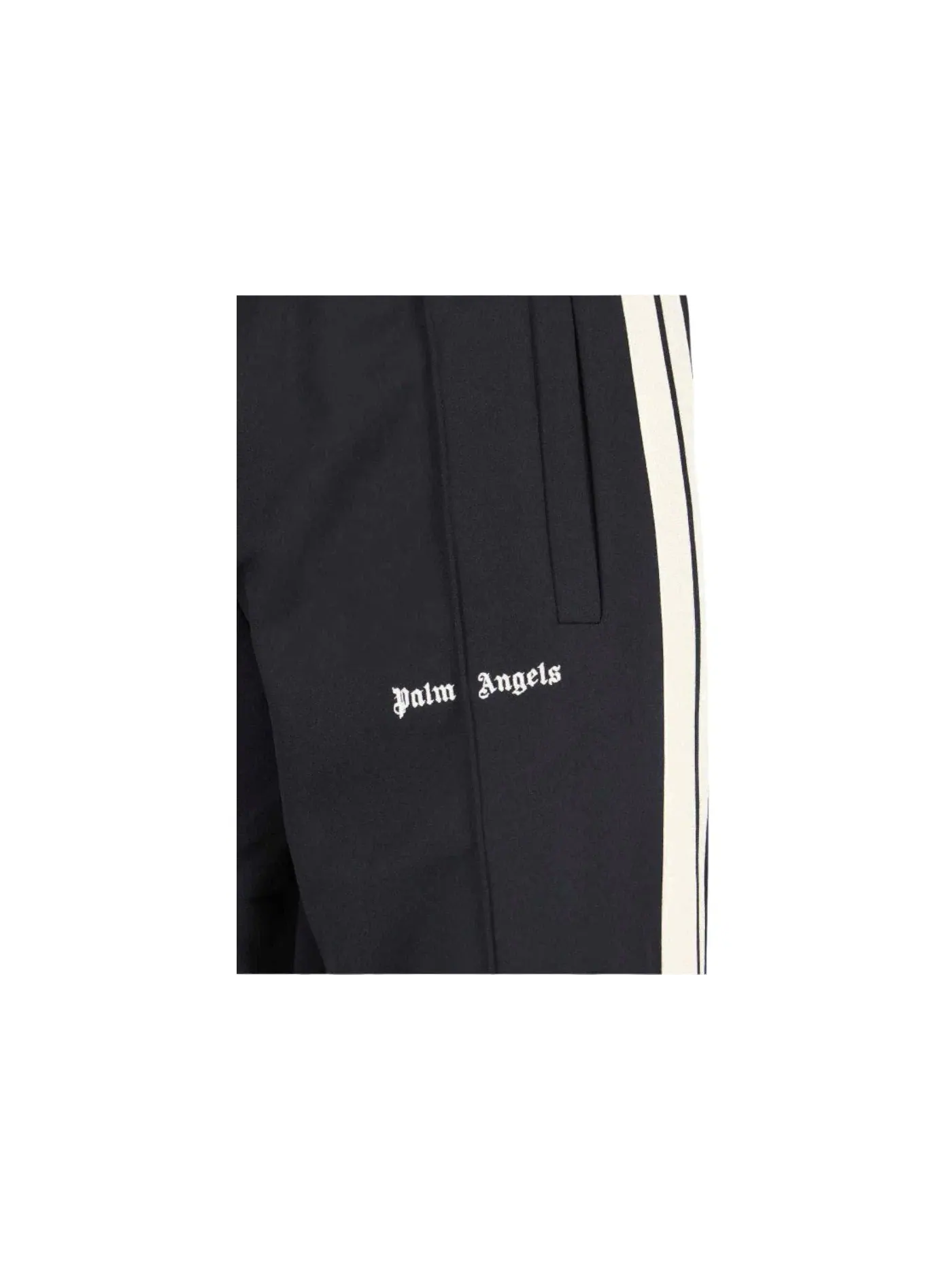 Мужские спортивные брюки с боковыми полосами Palm Angels Track Pants — изображение 3 из 3, черный/белый