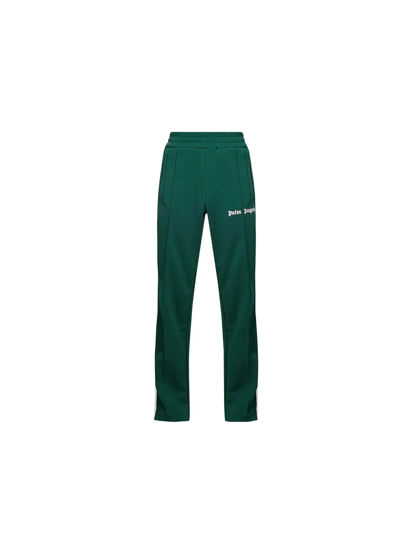 Мужские спортивные брюки с лампасами Palm Angels Track Pants — изображение 1 из 1, темный зеленый/белый