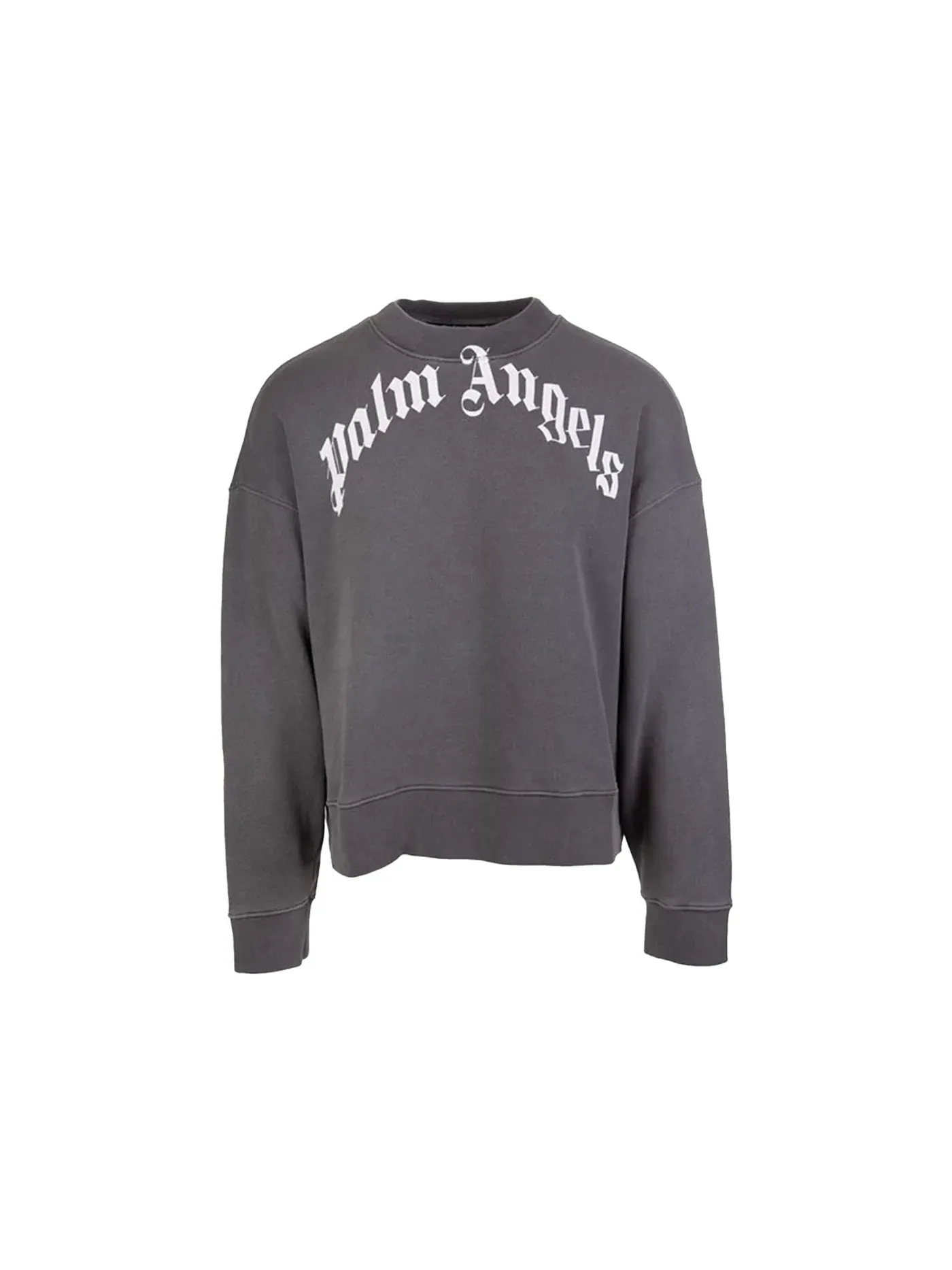 Мужской свитшот с длинным рукавом Crewneck Palm Angels — изображение 1 из 2, черный/белый