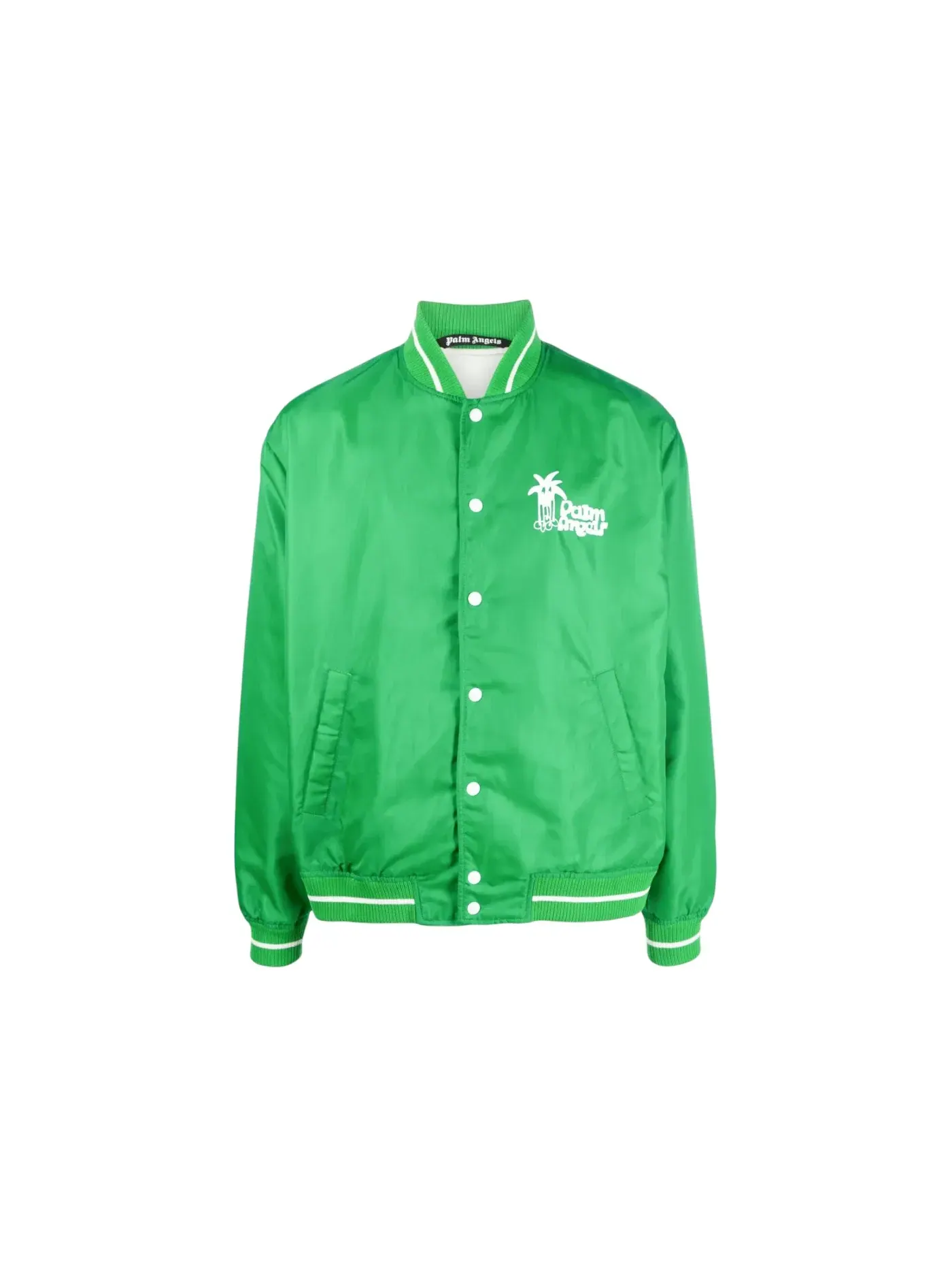 Мужская бомбер-куртка с принтом Varsity Jacket Palm Angels — изображение 1 из 2, зеленый