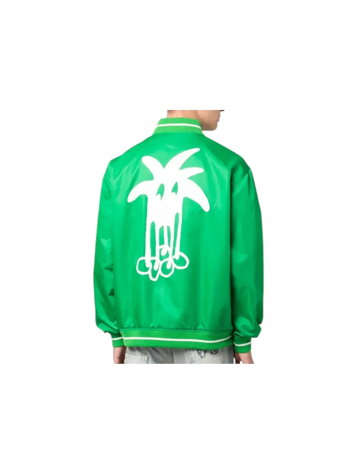 Мужская бомбер-куртка с принтом Varsity Jacket Palm Angels — изображение 2 из 2, зеленый