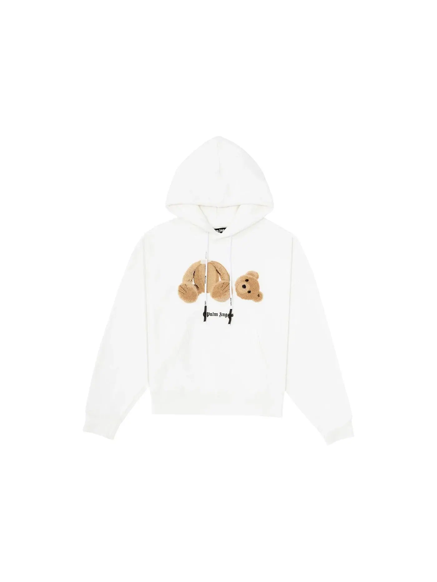 Мужской худи с принтом Hoodie Palm Angels — изображение 1 из 1, белый/коричневый