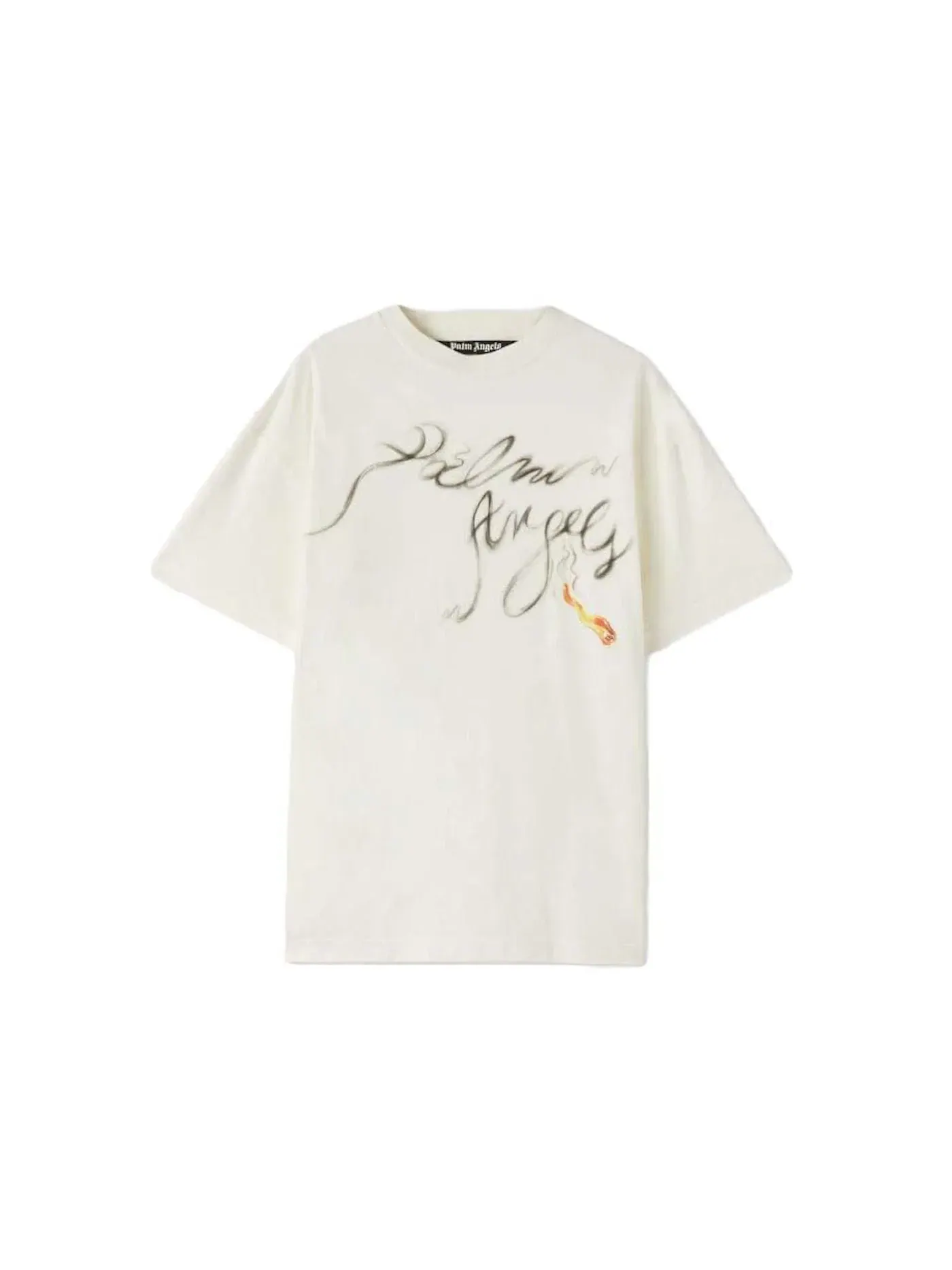 Мужская футболка с принтом Palm Angels T-Shirt — изображение 1 из 1, белый/черный