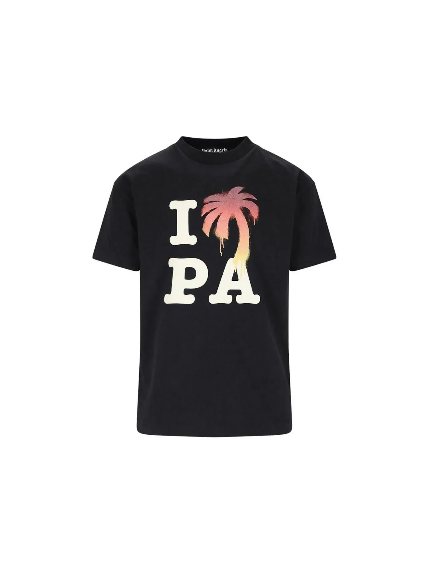 Мужская футболка с принтом Palm Angels I Love PA Logo — изображение 1 из 2, черный