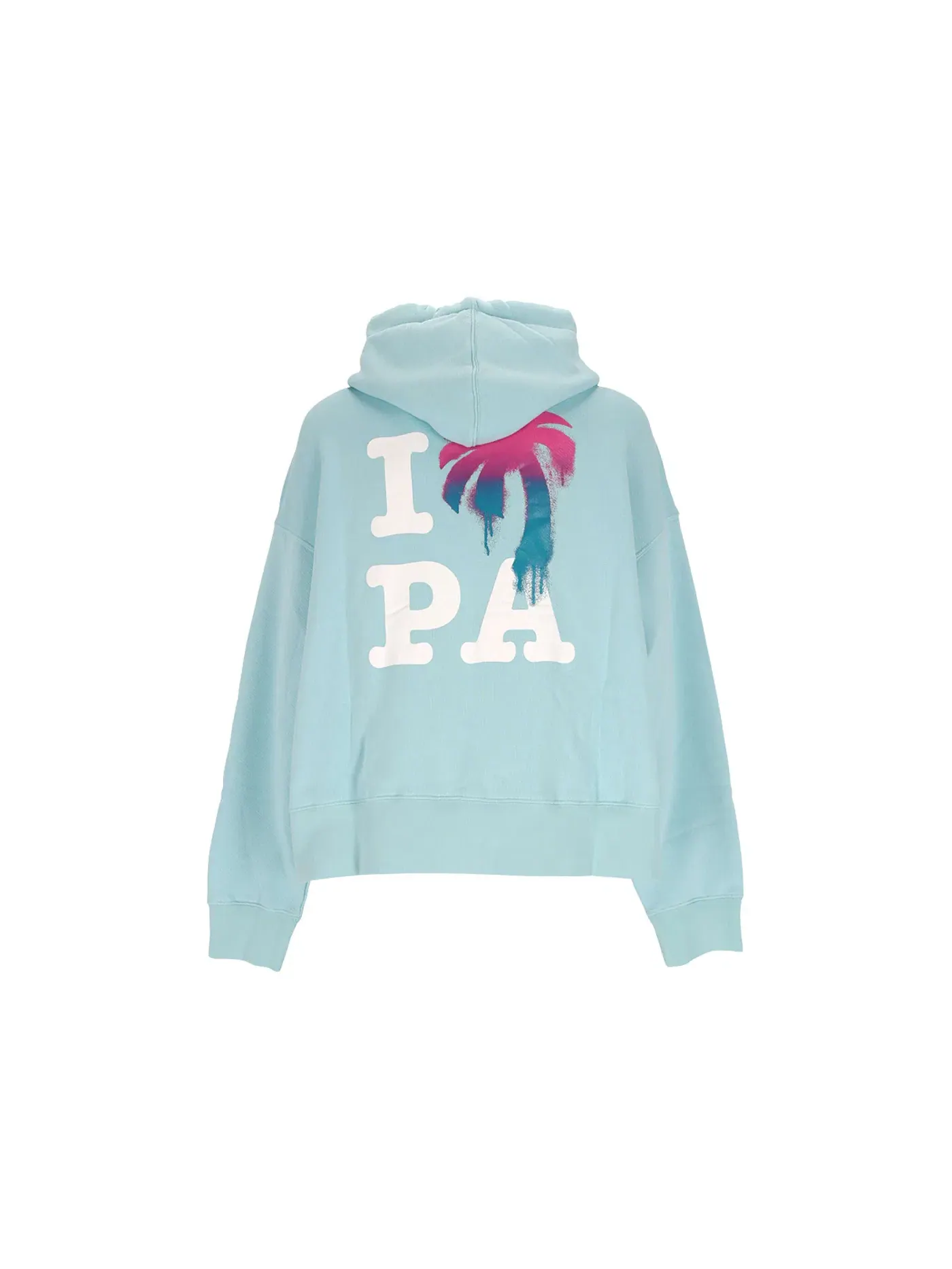 Мужской худи с принтом I Love PA Popover Palm Angels — изображение 2 из 2, светлый синий мульти