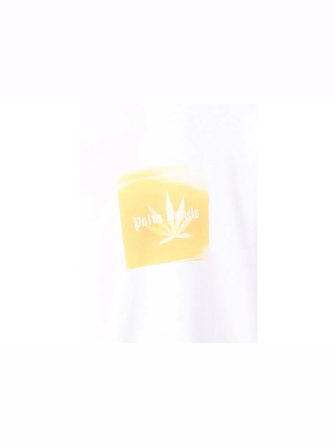 Мужской свитшот с принтом Palm Angels — изображение 2 из 2, белый/желтый