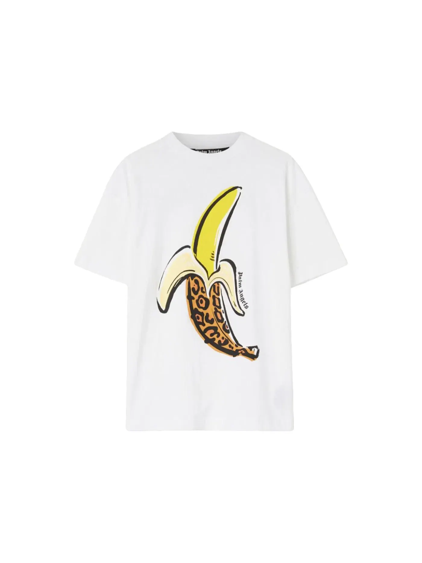 Мужская футболка с принтом Palm Angels T-Shirt — изображение 1 из 2, белый/желтый