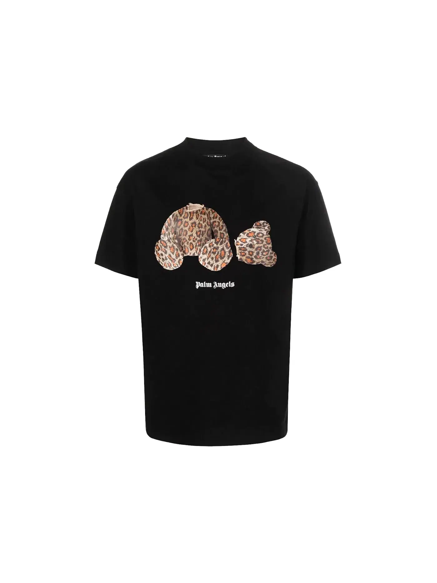 Мужская футболка с принтом Palm Angels Leopard Bear Classic T-shirt — изображение 1 из 2, черный/мульти