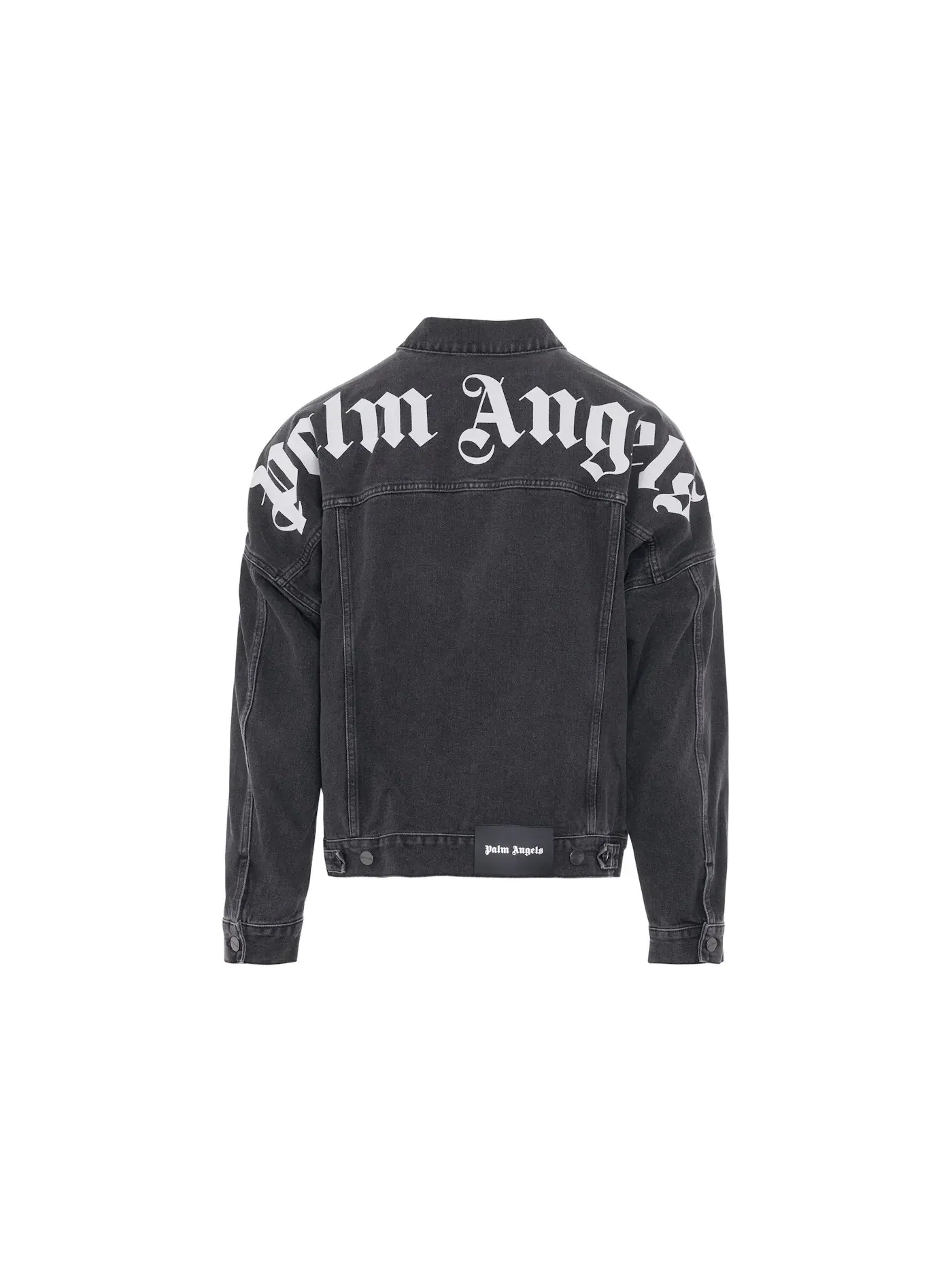 Мужская джинсовая куртка с принтом Jacket Palm Angels — изображение 2 из 2, черный/белый