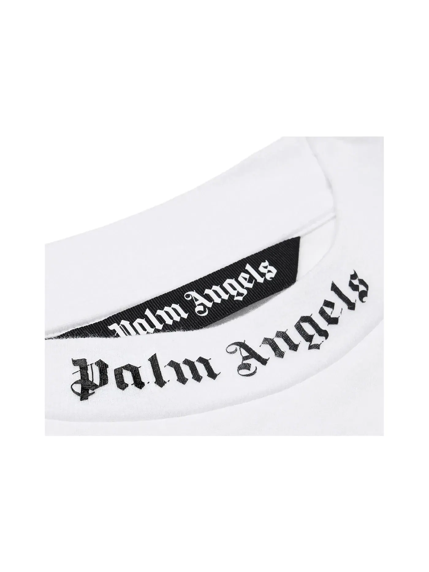 Мужская футболка с принтом Palm Angels T-shirt — изображение 3 из 4, белый