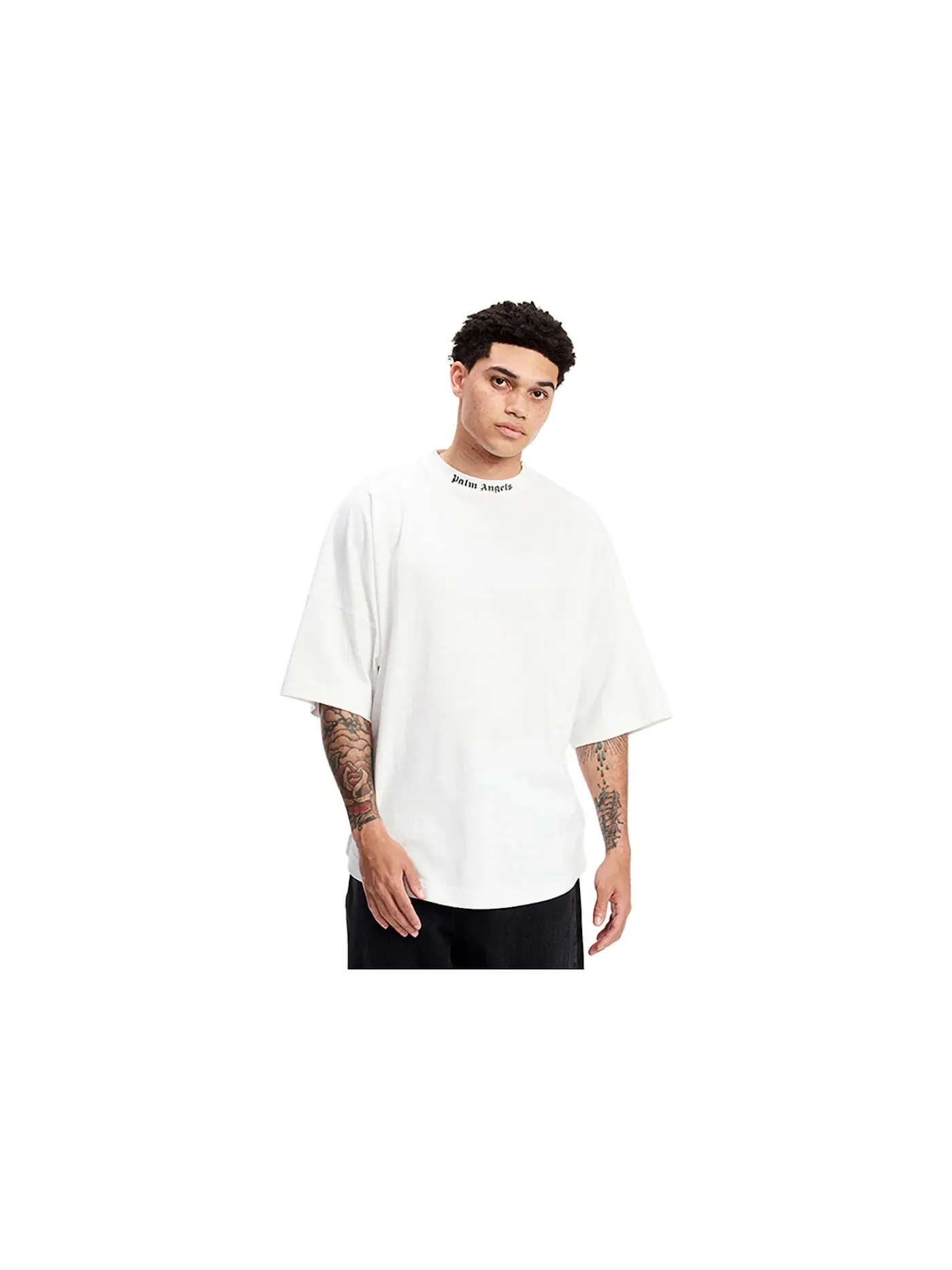 Мужская футболка с принтом Palm Angels T-shirt — изображение 4 из 4, белый