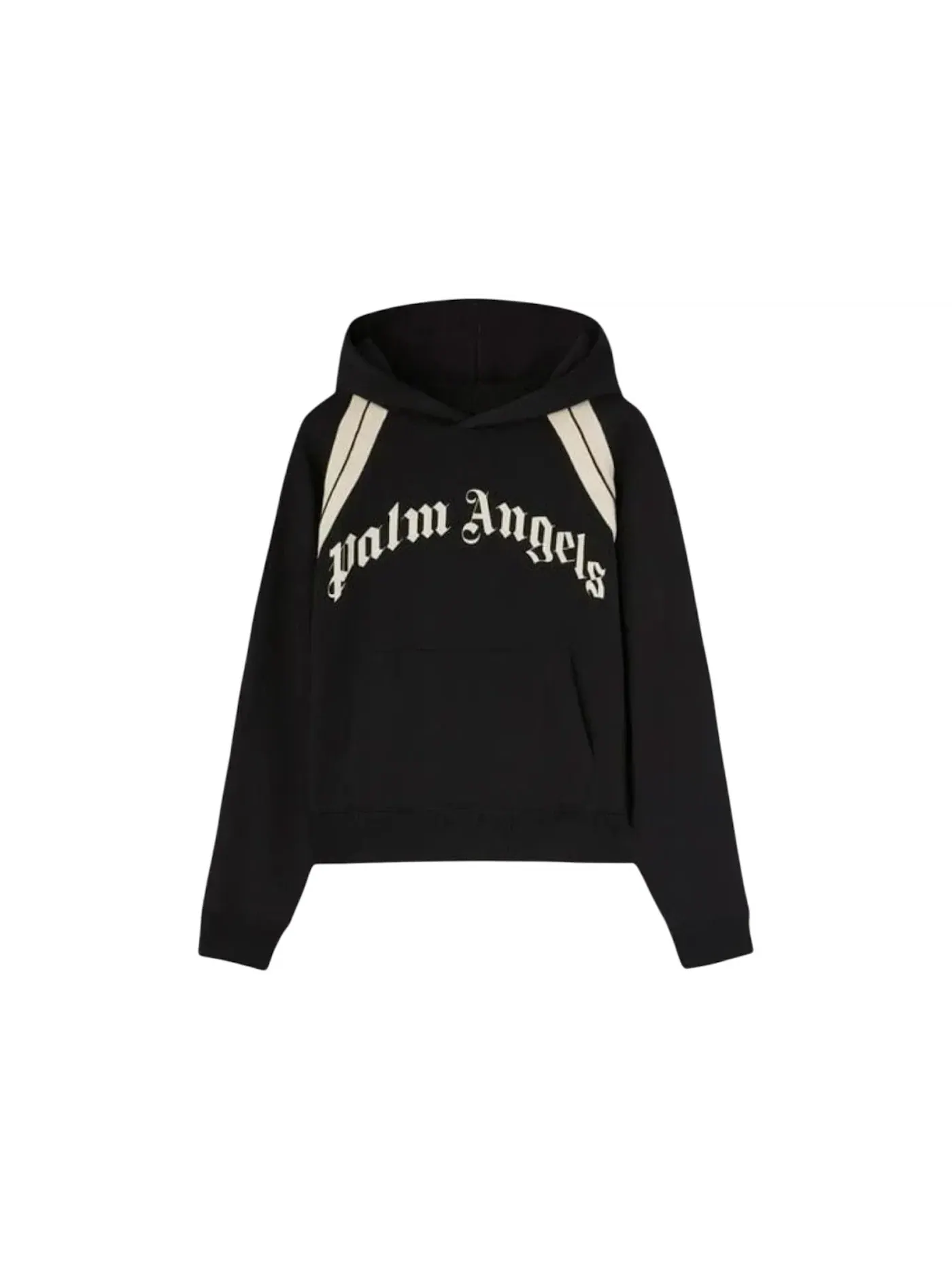Мужской худи с принтом Logo Track Palm Angels — изображение 1 из 1, черный/белый