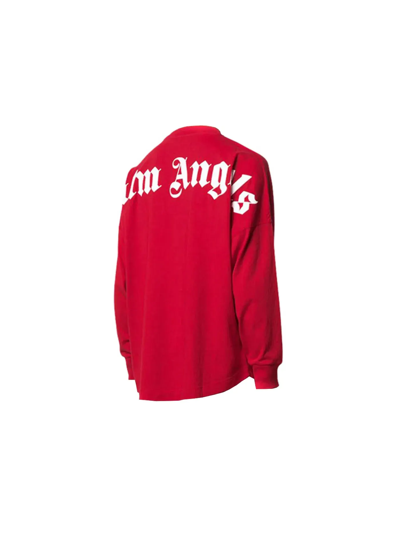 Мужская футболка с длинным рукавом с принтом Classic Logo Palm Angels — изображение 2 из 2, красный/белый