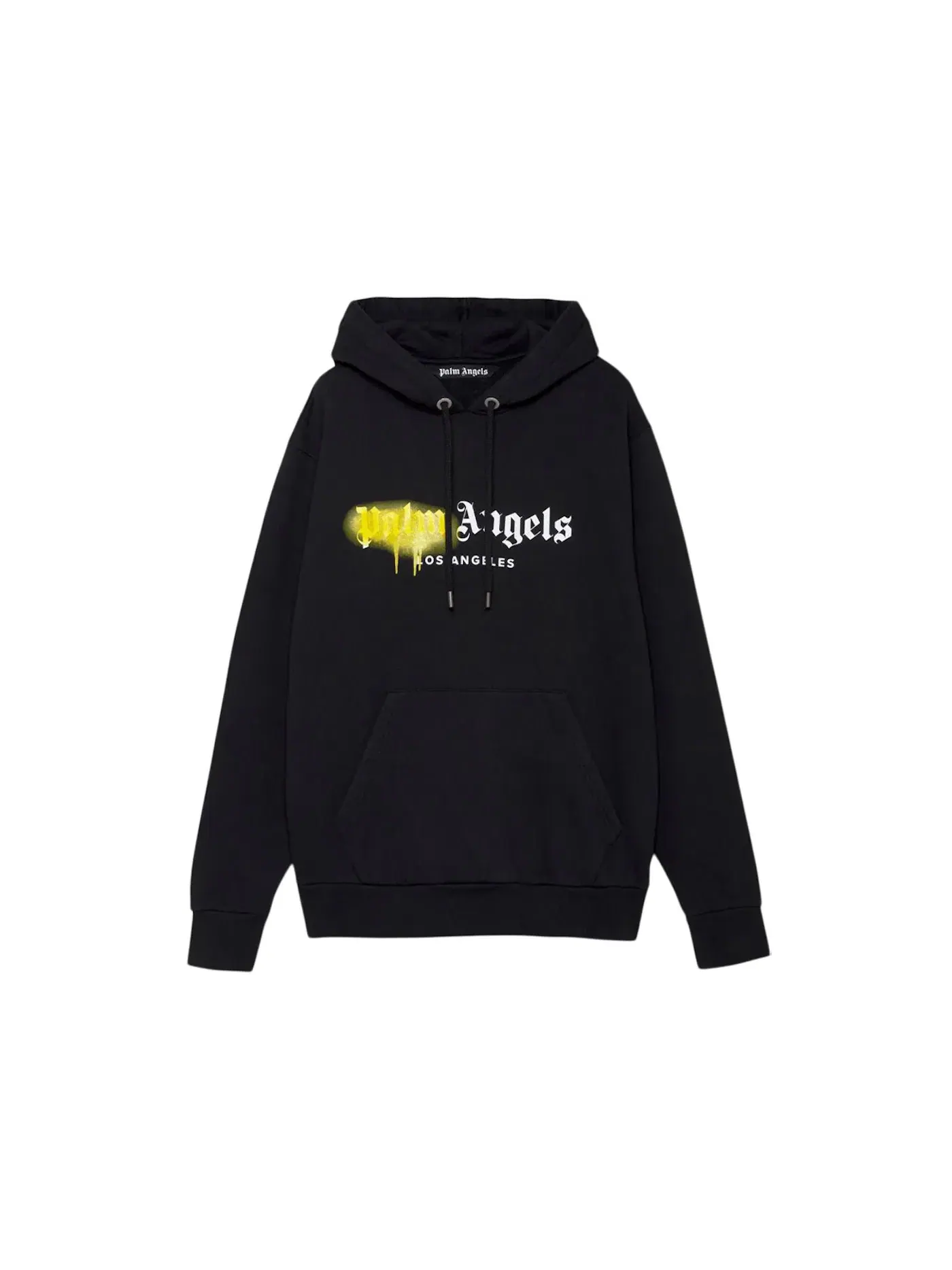 Мужская худи с принтом Palm Angels Hoodie — изображение 1 из 1, черный/желтый