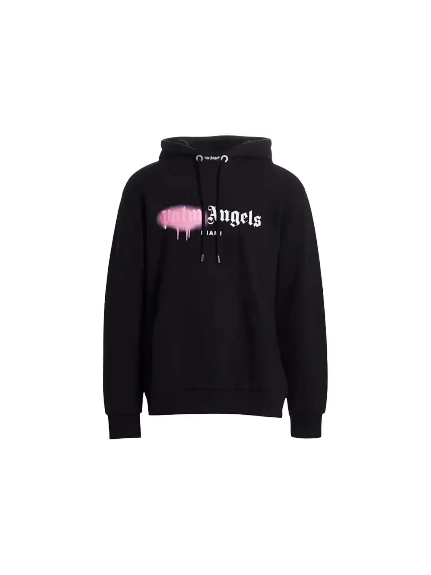 Мужской худи с принтом Palm Angels Hoodie — изображение 1 из 1, черный розовый