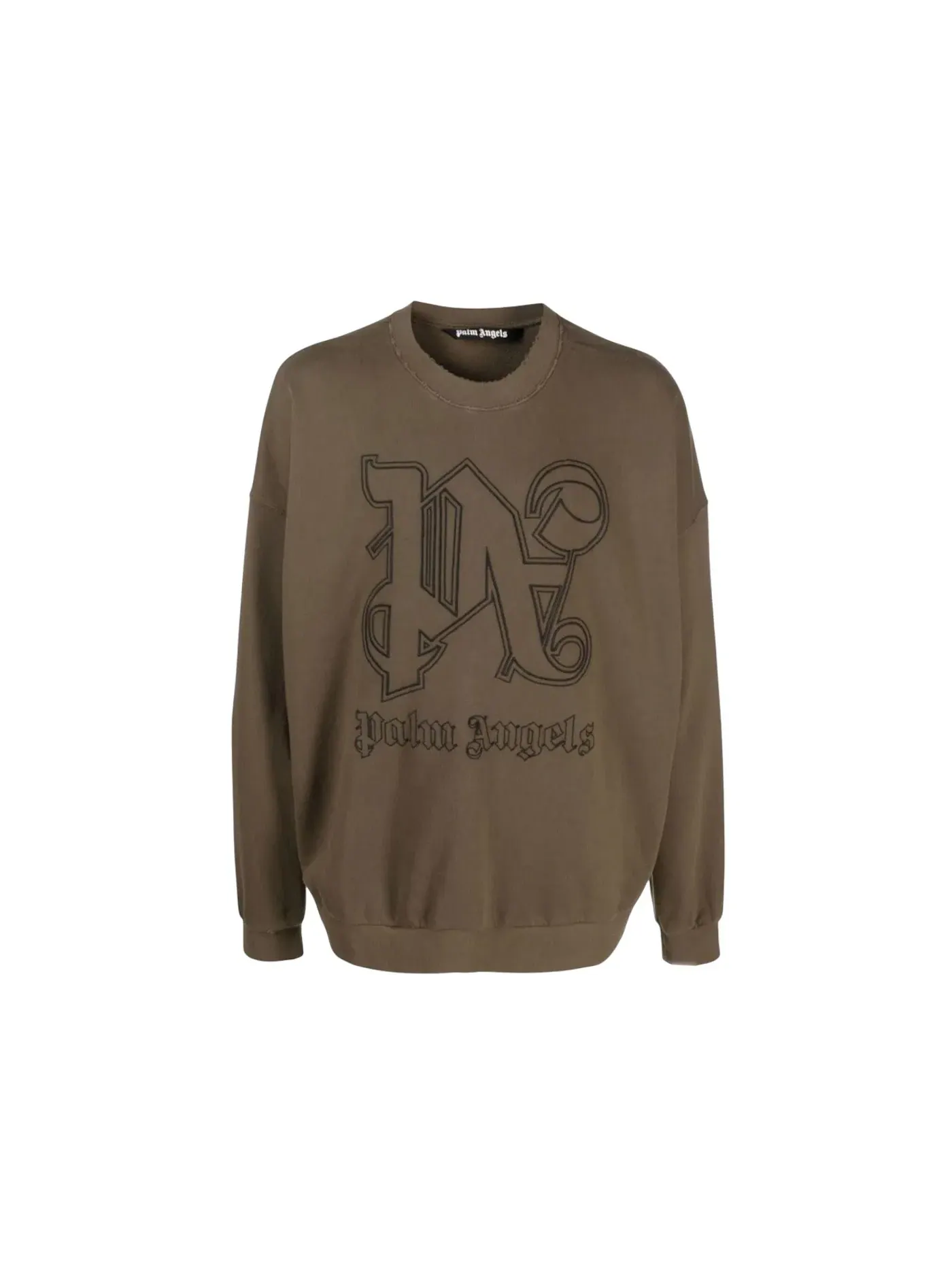 Мужской свитер с длинным рукавом Palm Angels Crewneck — изображение 1 из 1, коричневый