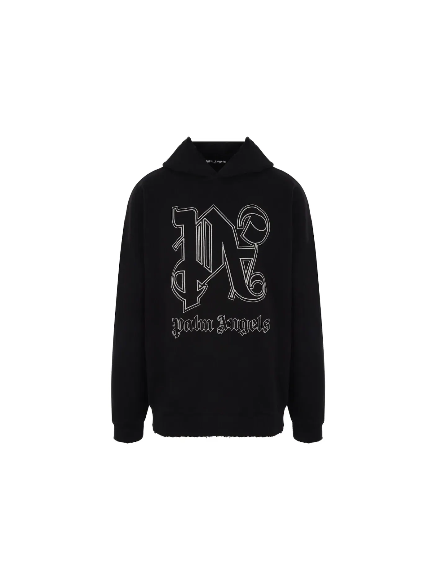 Мужская худи с принтом Monogram Statement Logo Palm Angels — изображение 1 из 3, черный
