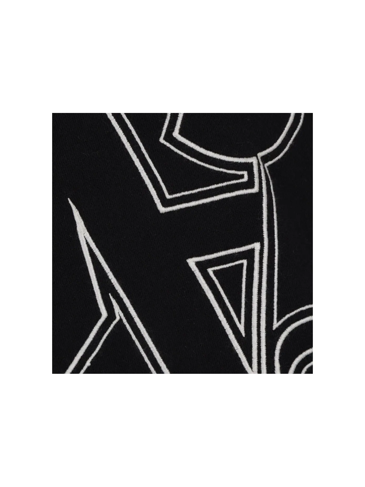 Мужская худи с принтом Monogram Statement Logo Palm Angels — изображение 3 из 3, черный