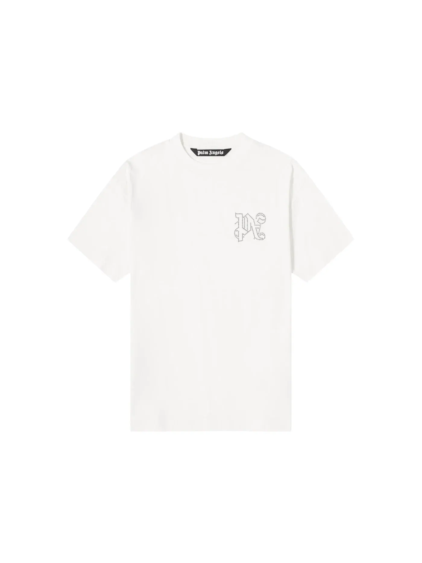 Мужская футболка с принтом Monogram Stud Palm Angels — изображение 1 из 1, белый