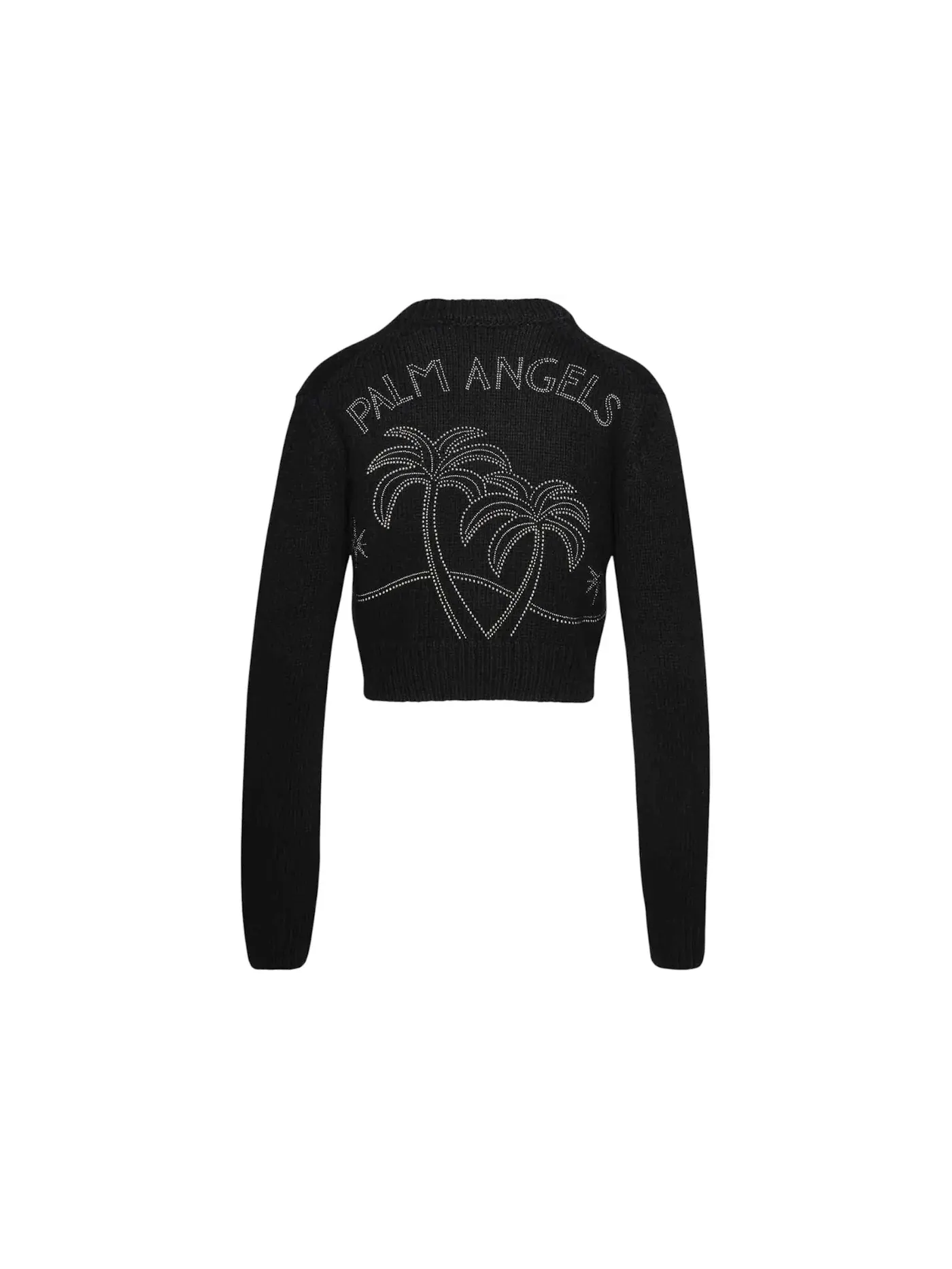 Женский свитер с принтом Monogram Stud Zip Palm Angels — изображение 2 из 2, черный