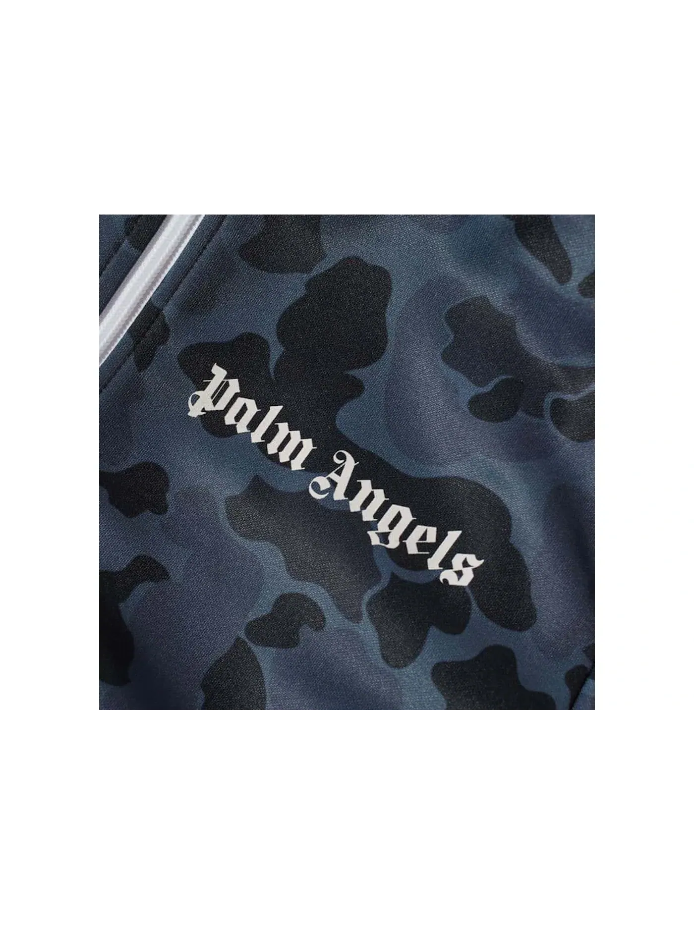 Мужская куртка для бега с логотипом Palm Angels Track Jacket — изображение 3 из 3, черный/белый