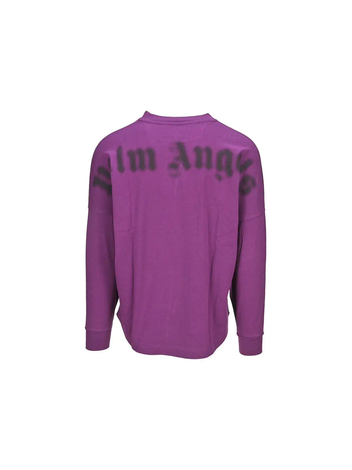 Мужская футболка с длинным рукавом Oversized Blurry Logo Palm Angels — изображение 2 из 2, фиолетовый черный