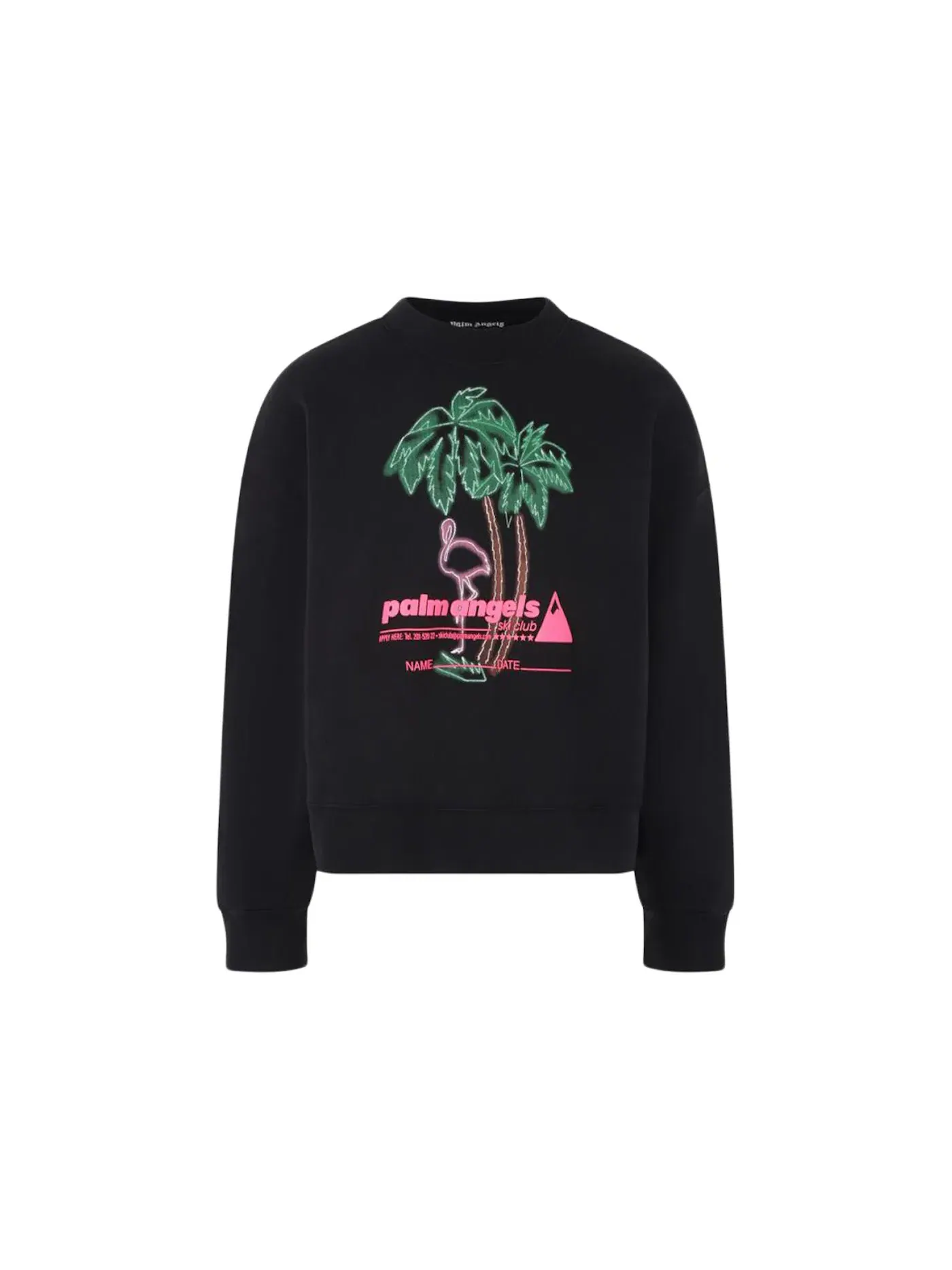 Мужской свитшот оверсайз Palm Angels PA Ski Club — изображение 1 из 2, черный/мульти