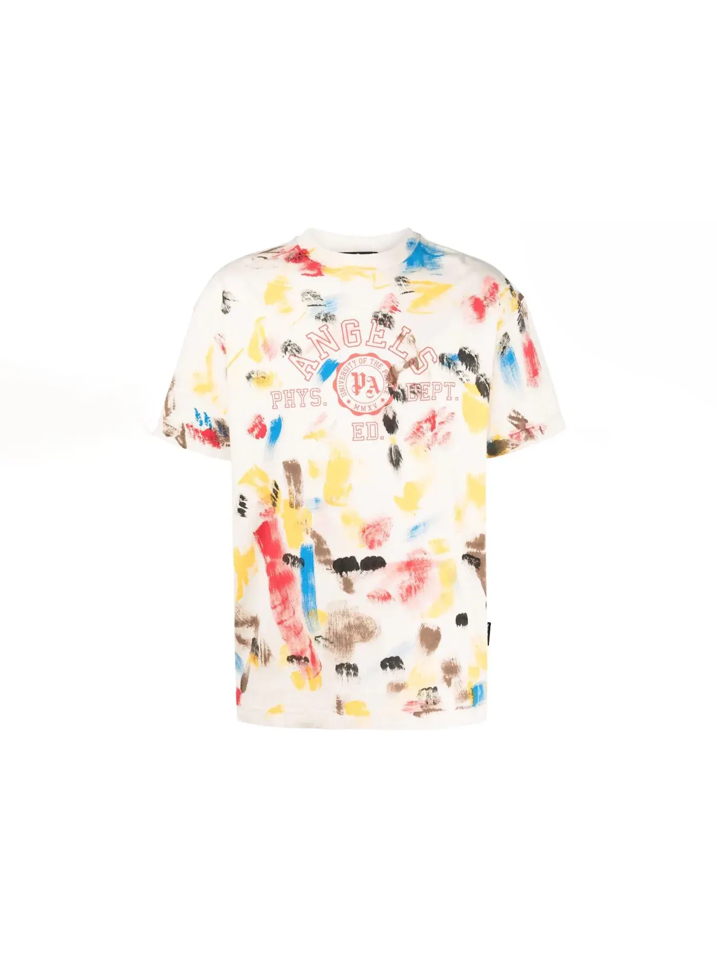 Мужская футболка с принтом Palm Angels T-shirt — изображение 1 из 1, белый/красный