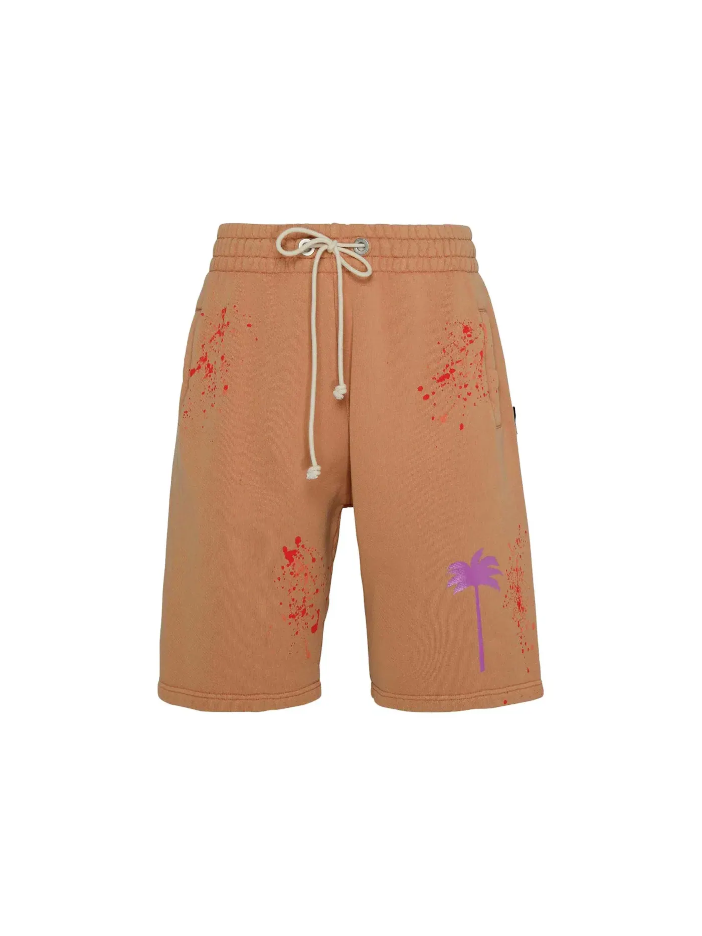 Мужские шорты с принтом Palm Angels Sweatshorts — изображение 1 из 1, верблюжий