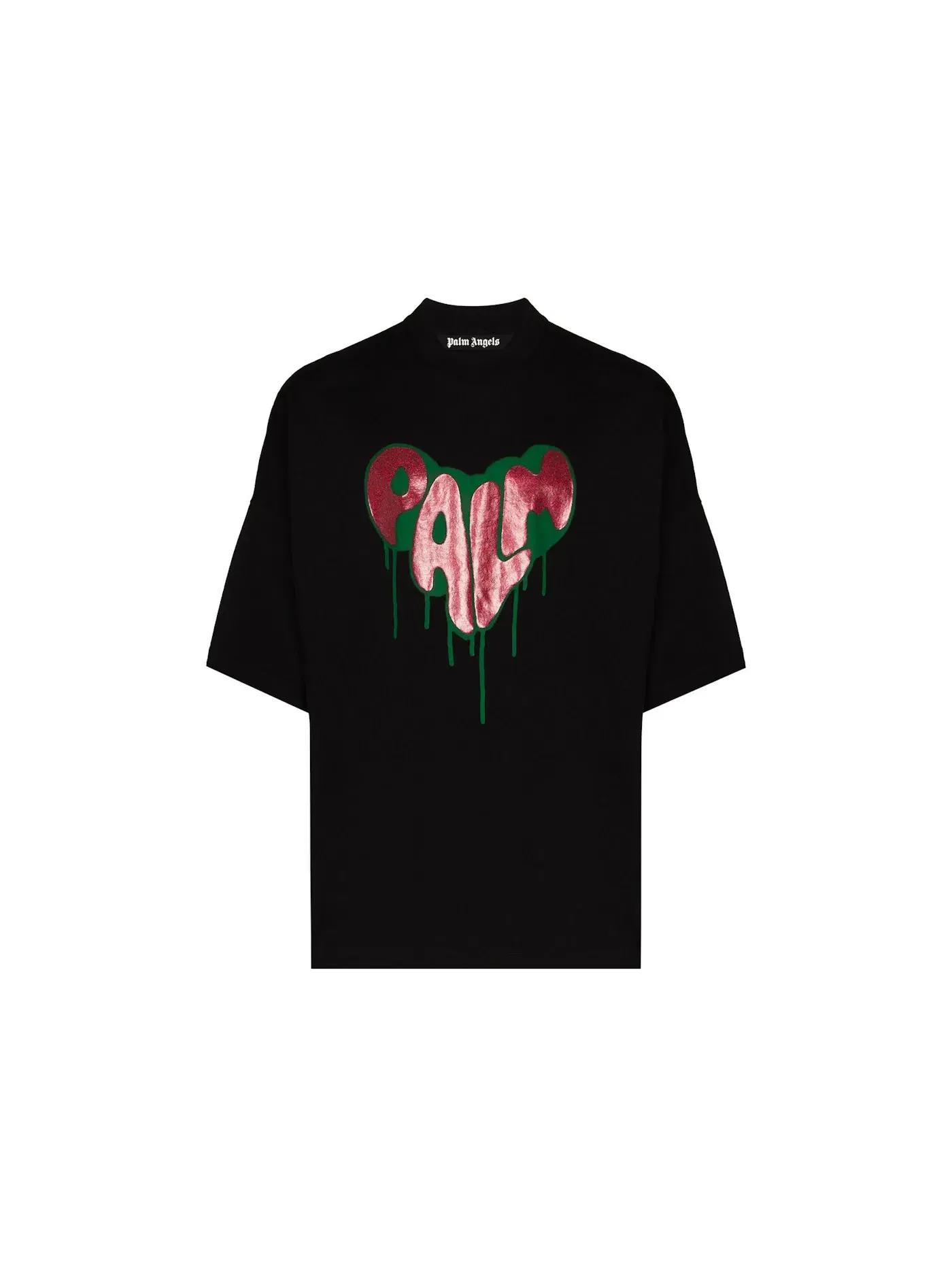 Мужская футболка с принтом Palm Angels T-Shirt — изображение 1 из 1, черный красный зеленый