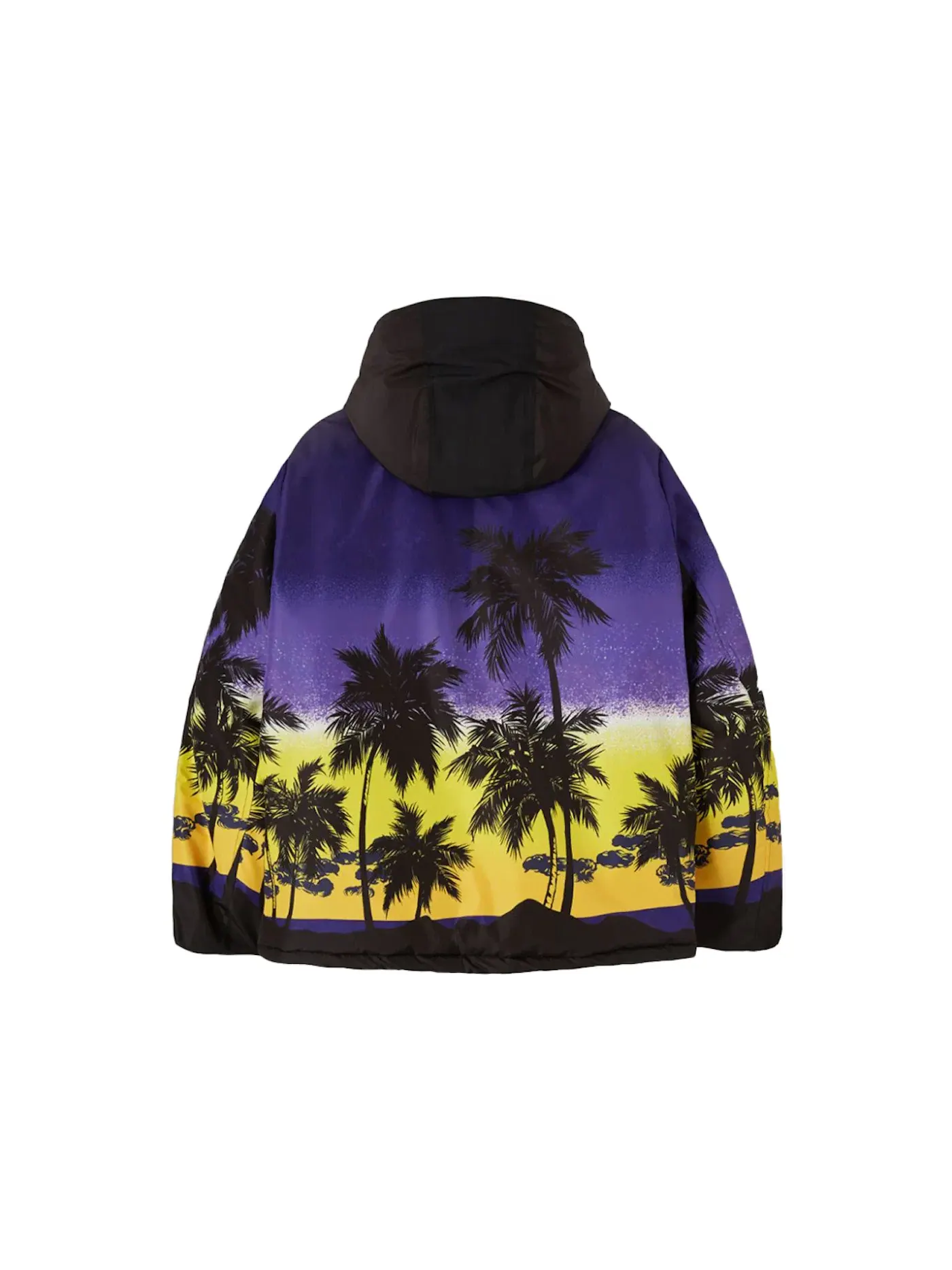 Мужская куртка с принтом Palm Angels Palm Sunset Track Ski Jacket — изображение 2 из 2, фиолетовый/черный/мульти