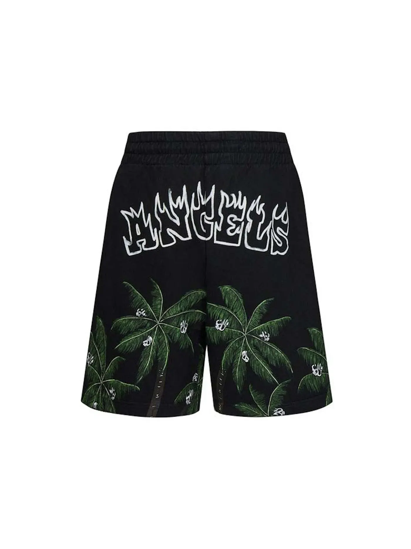 Мужские шорты с принтом Palm Angels Sweatshorts Palm Angels — изображение 2 из 2, черный/зеленый