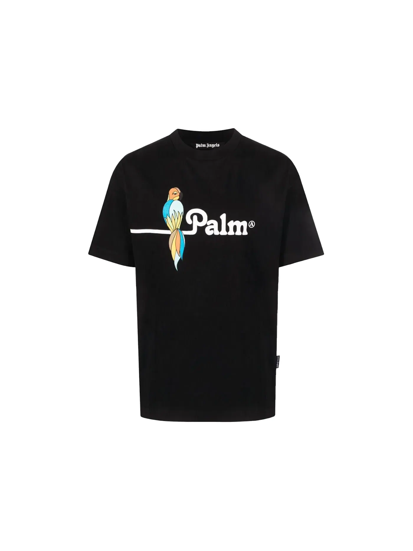 Мужская футболка с принтом Palm Angels T-Shirt — изображение 1 из 1, черный белый мульти
