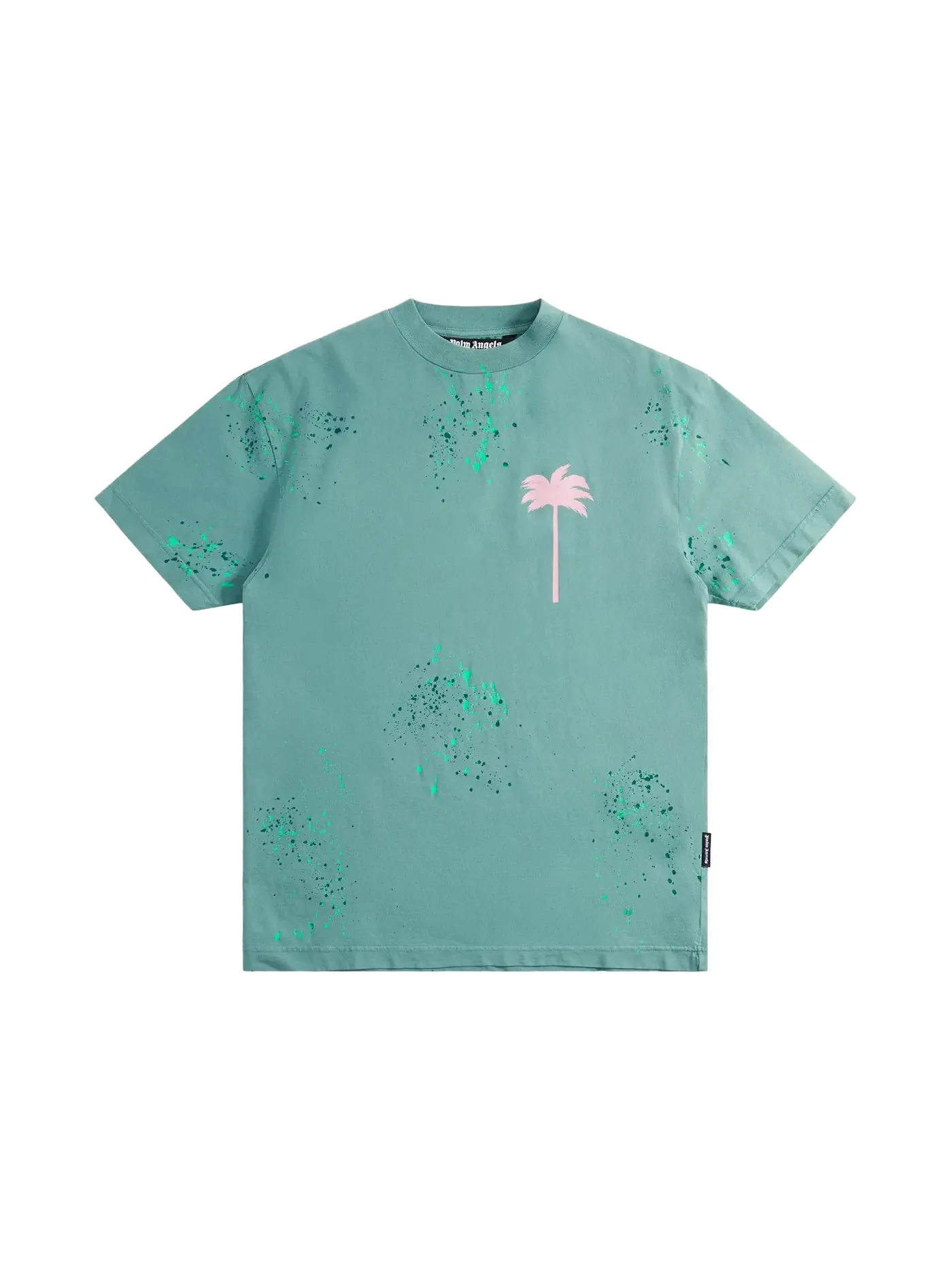 Мужская футболка с принтом Palm Angels T-shirt — изображение 1 из 2, зеленый