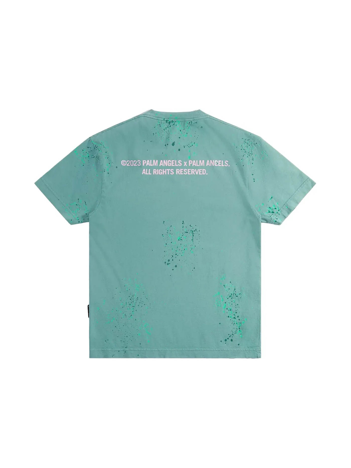 Мужская футболка с принтом Palm Angels T-shirt — изображение 2 из 2, зеленый