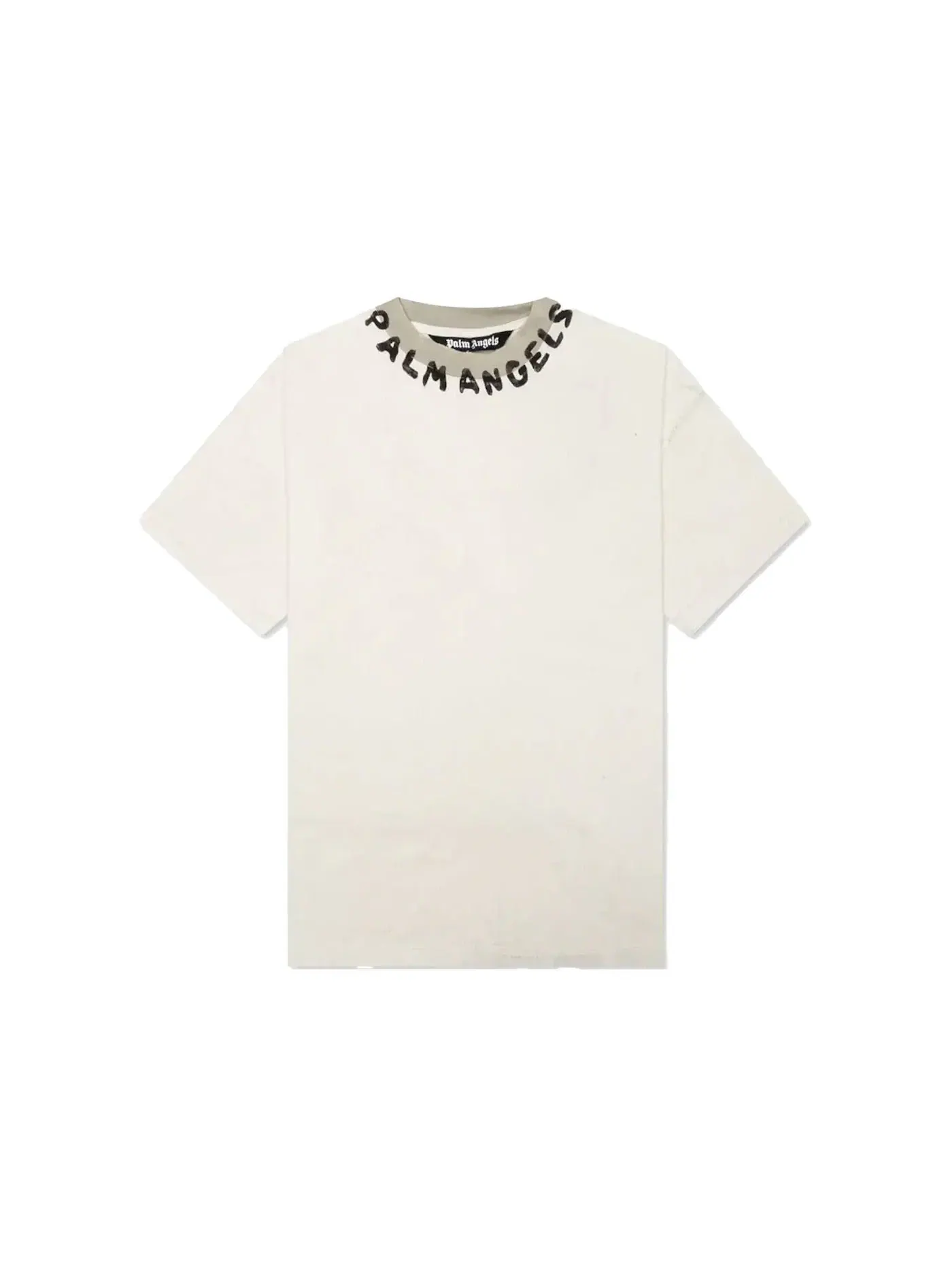Мужская футболка с принтом Palm Angels Tee — изображение 1 из 1, белый черный