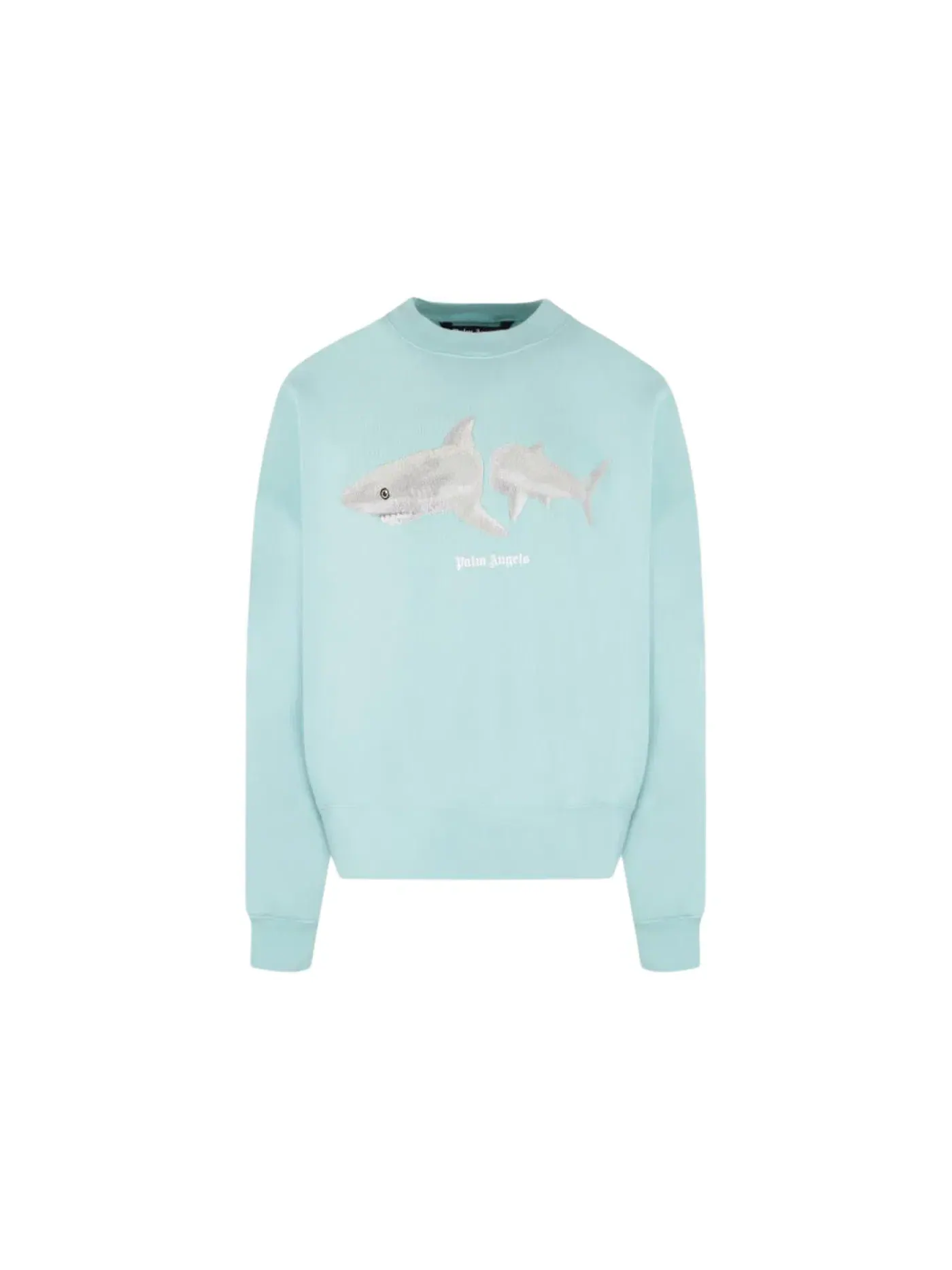 Мужской свитер с принтом Sweater Palm Angels — изображение 1 из 2, светлый синий/белый