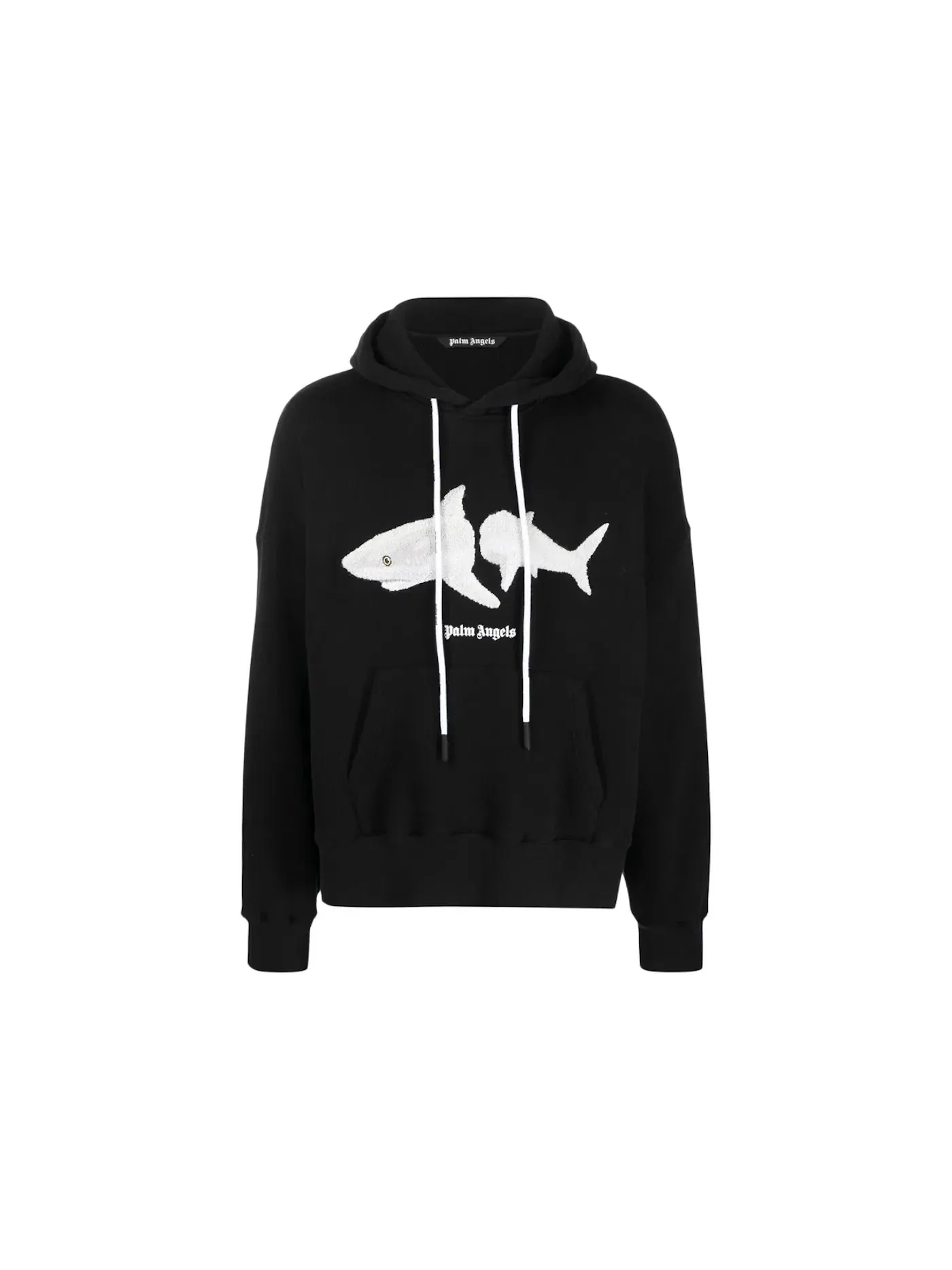 Мужская худи с принтом Hoodie Palm Angels — изображение 1 из 1, черный/белый