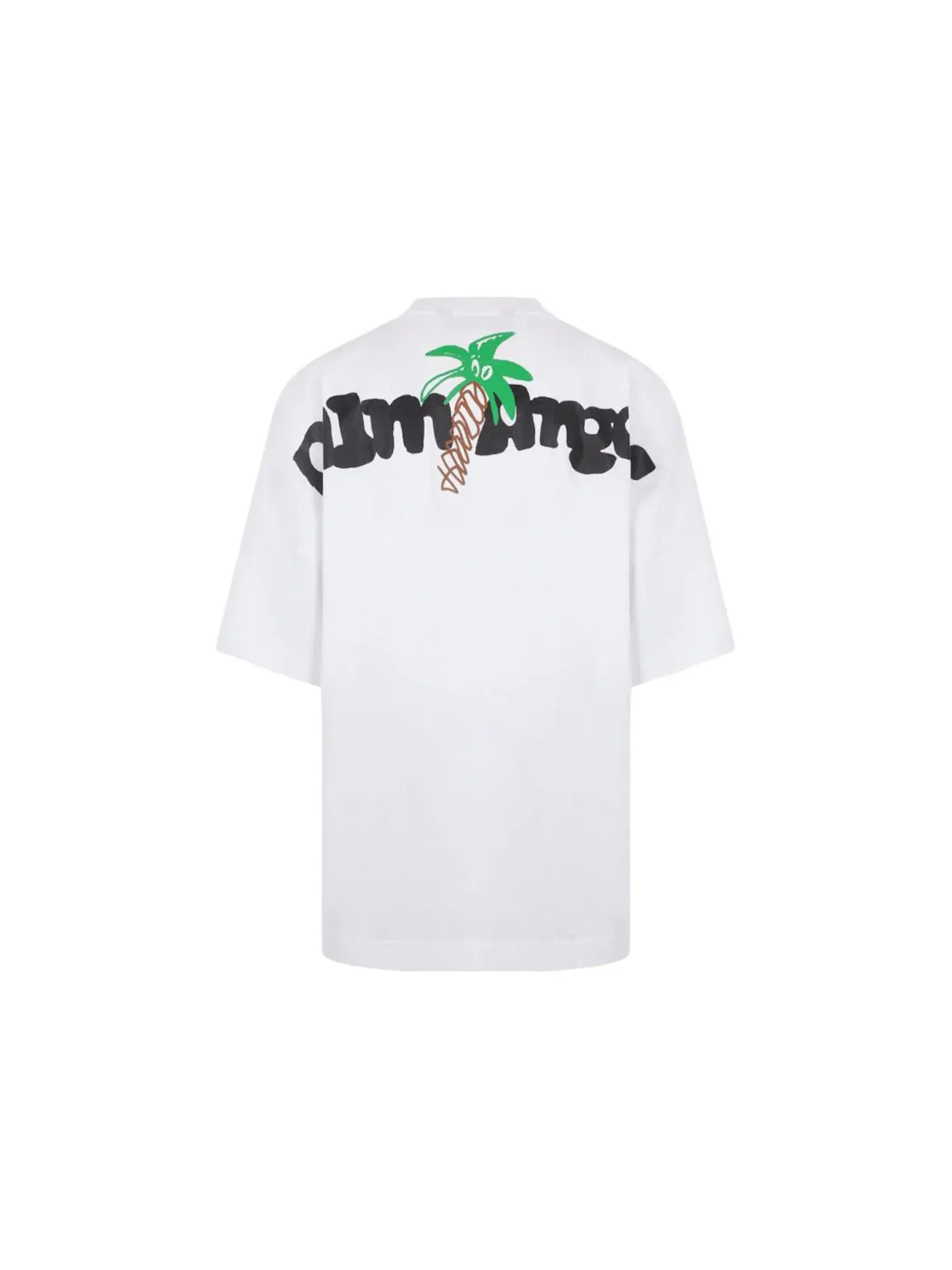 Мужская футболка с принтом Oversized T-shirt Palm Angels — изображение 2 из 2, белый