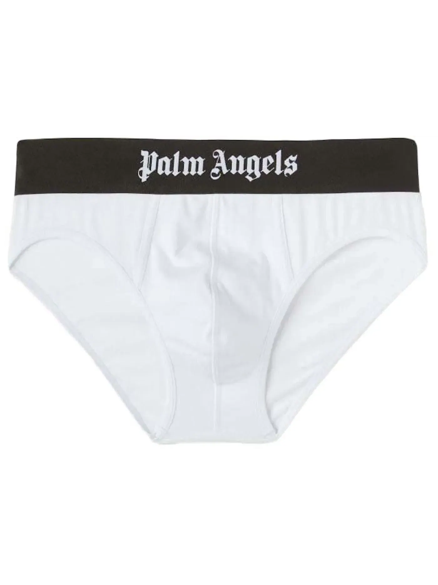 Мужские трусы-слипы с принтом Palm Angels Briefs (Pack of 2) — изображение 1 из 1, белый/черный