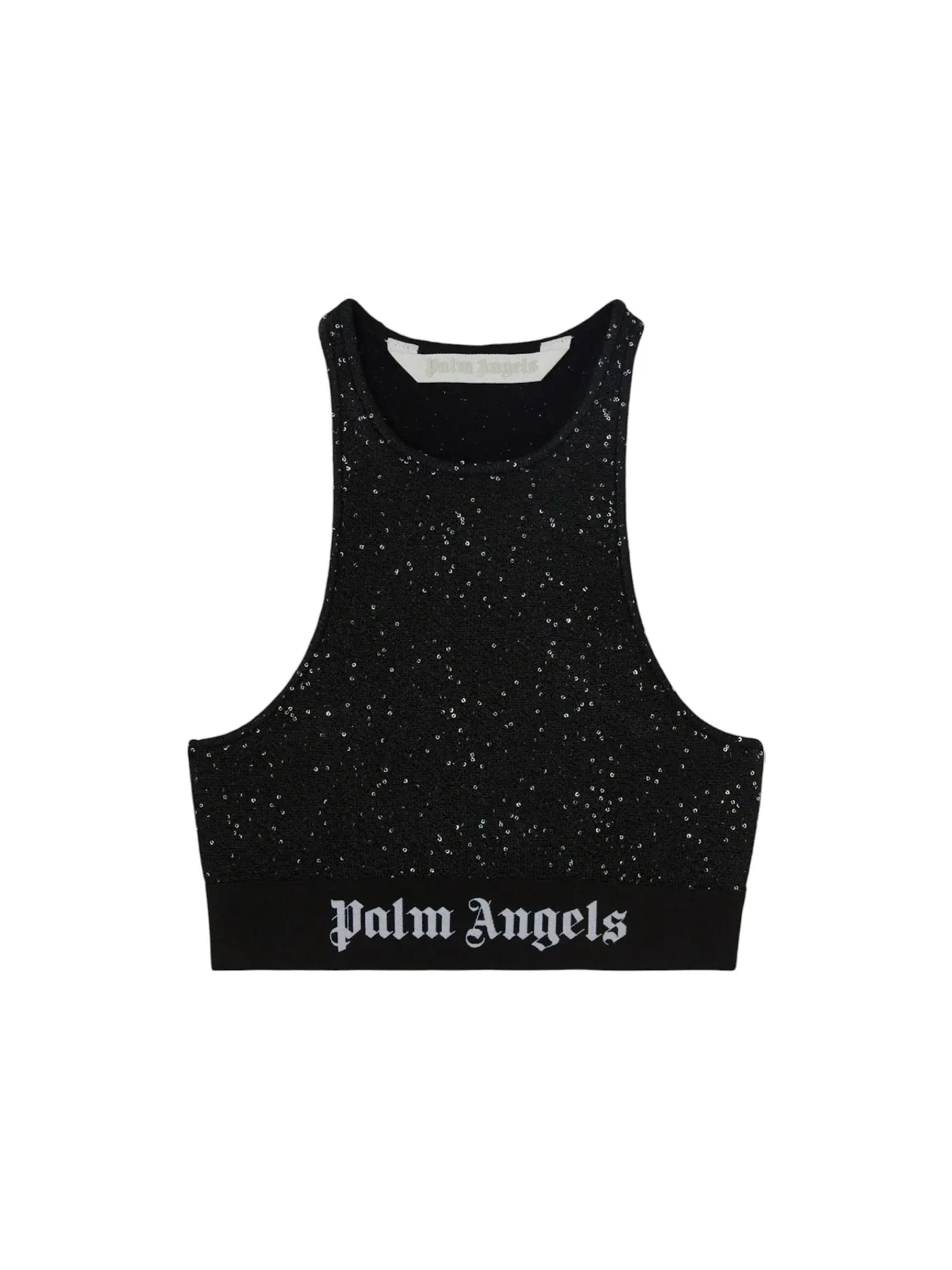 Женский топ с принтом Soiree Knit Logo Palm Angels — изображение 1 из 1, черный