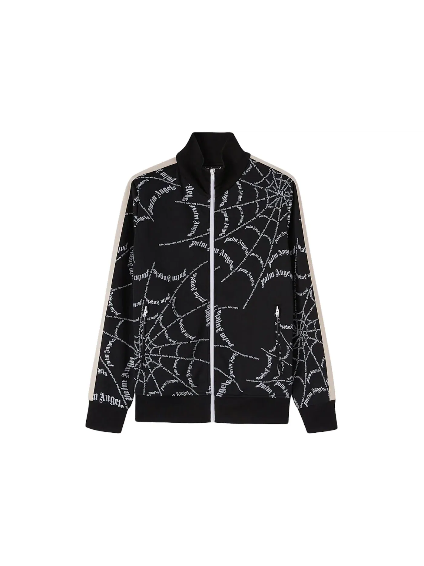 Мужская куртка с принтом Track Jacket Palm Angels — изображение 1 из 1, черный/белый
