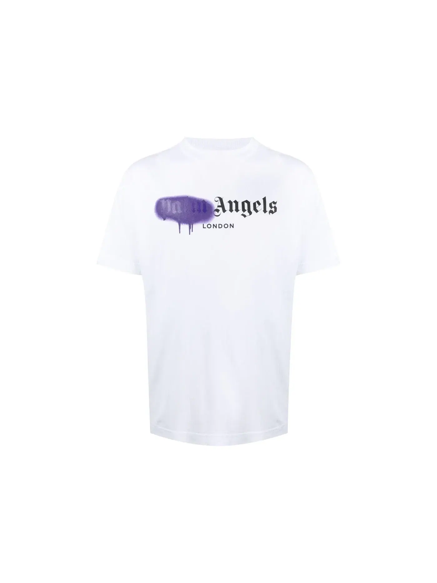 Мужская футболка с принтом Palm Angels London Sprayed Logo T-shirt — изображение 1 из 1, белый