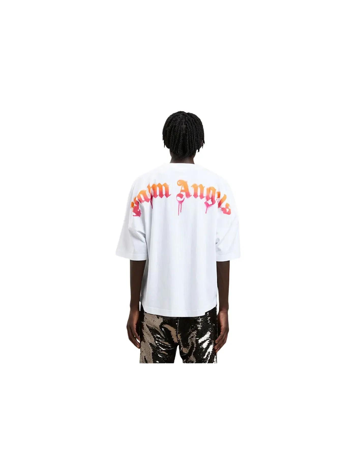 Мужская футболка с принтом T-Shirt Palm Angels — изображение 2 из 2, белый